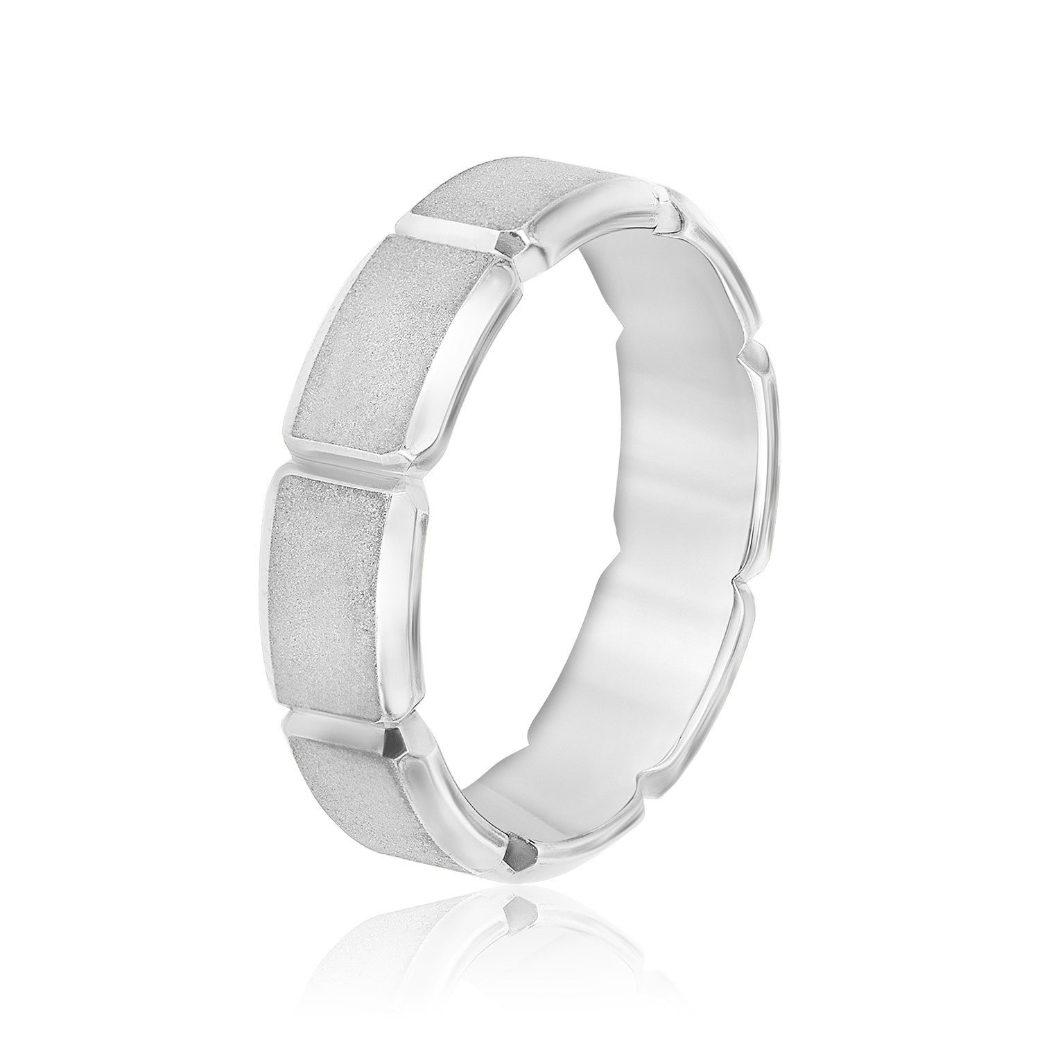 Men's Carved Design Segment Band-VIRABYANI