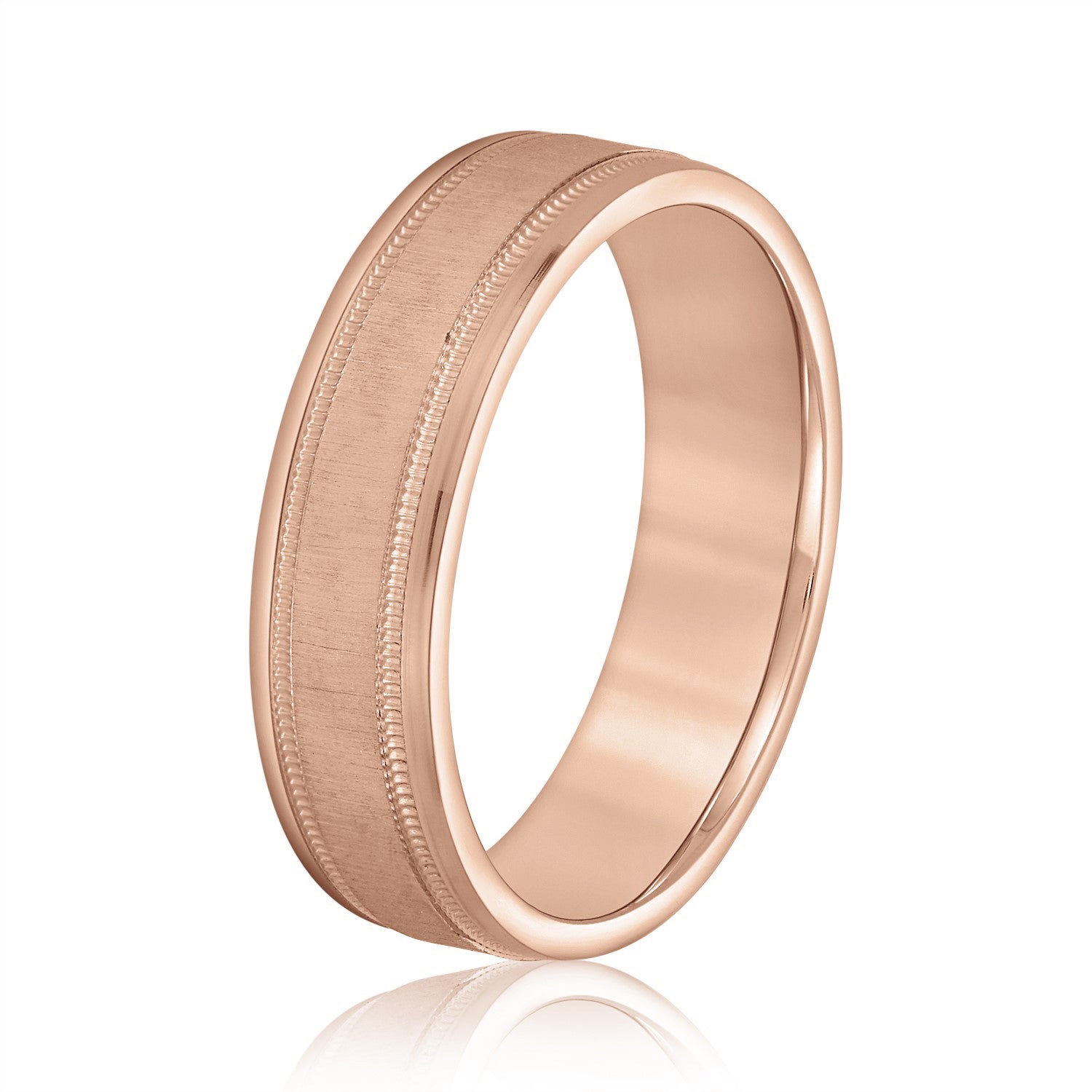 Men's Wedding Ring With Milgrain Accents-VIRABYANI