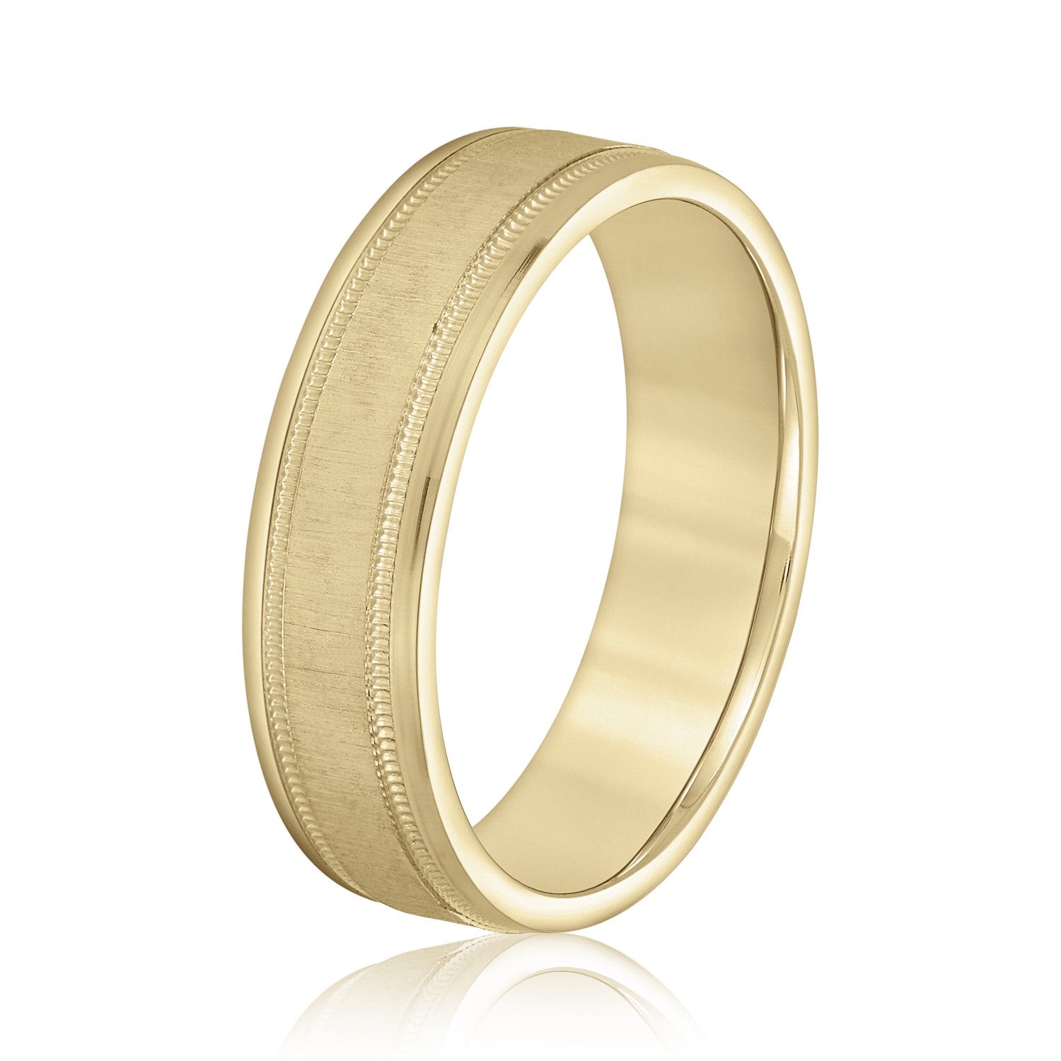 Men's Wedding Ring With Milgrain Accents-VIRABYANI
