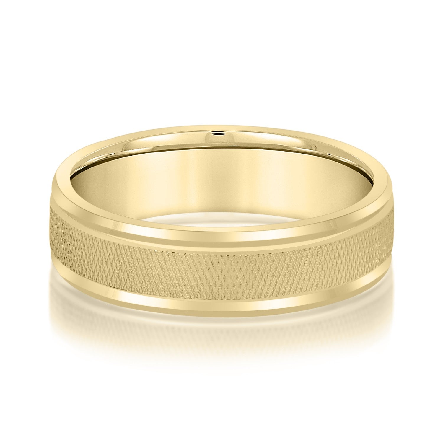 Men's Knurled and Rounded Edge Band-VIRABYANI