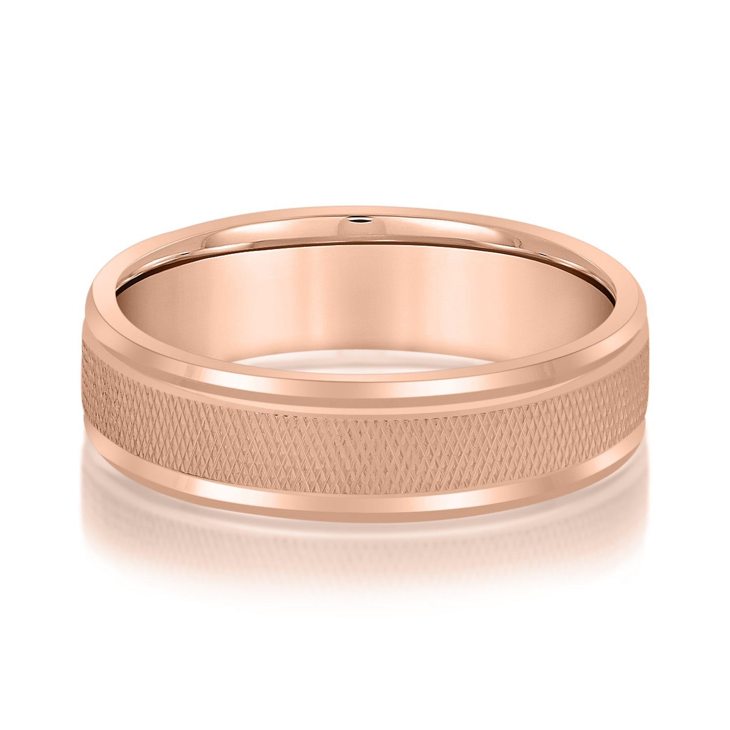 Men's Knurled and Rounded Edge Band-VIRABYANI