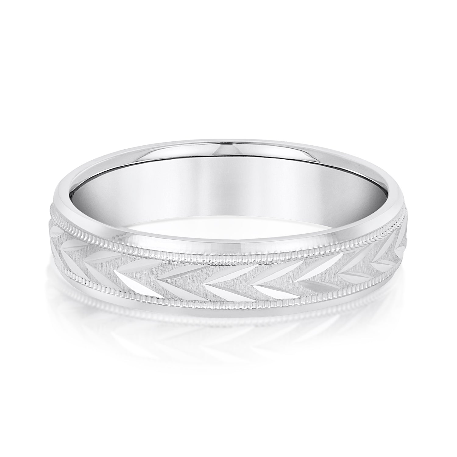 Men's Wheat Crown Comfort Fit Wedding Band-VIRABYANI