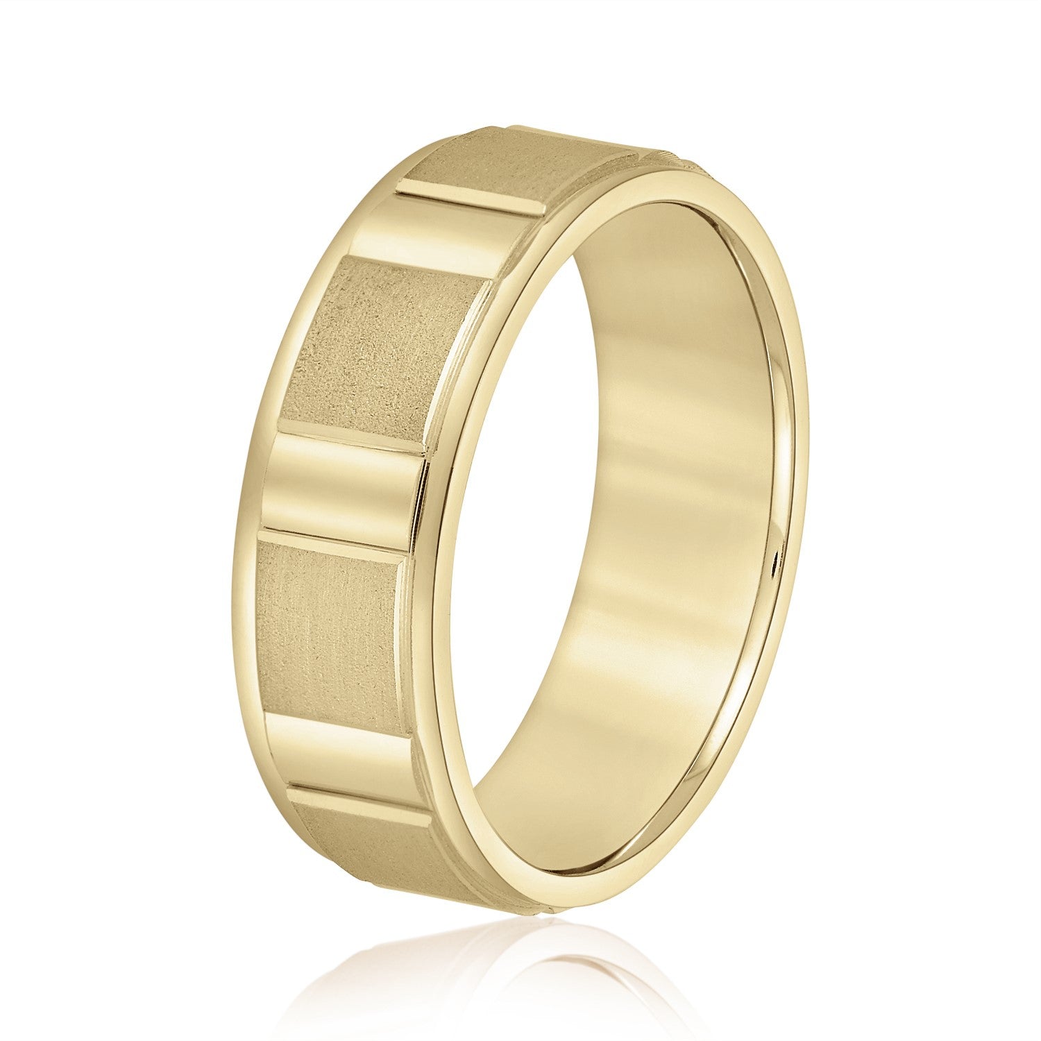 Men's Geometric Design Round Edge Band-VIRABYANI