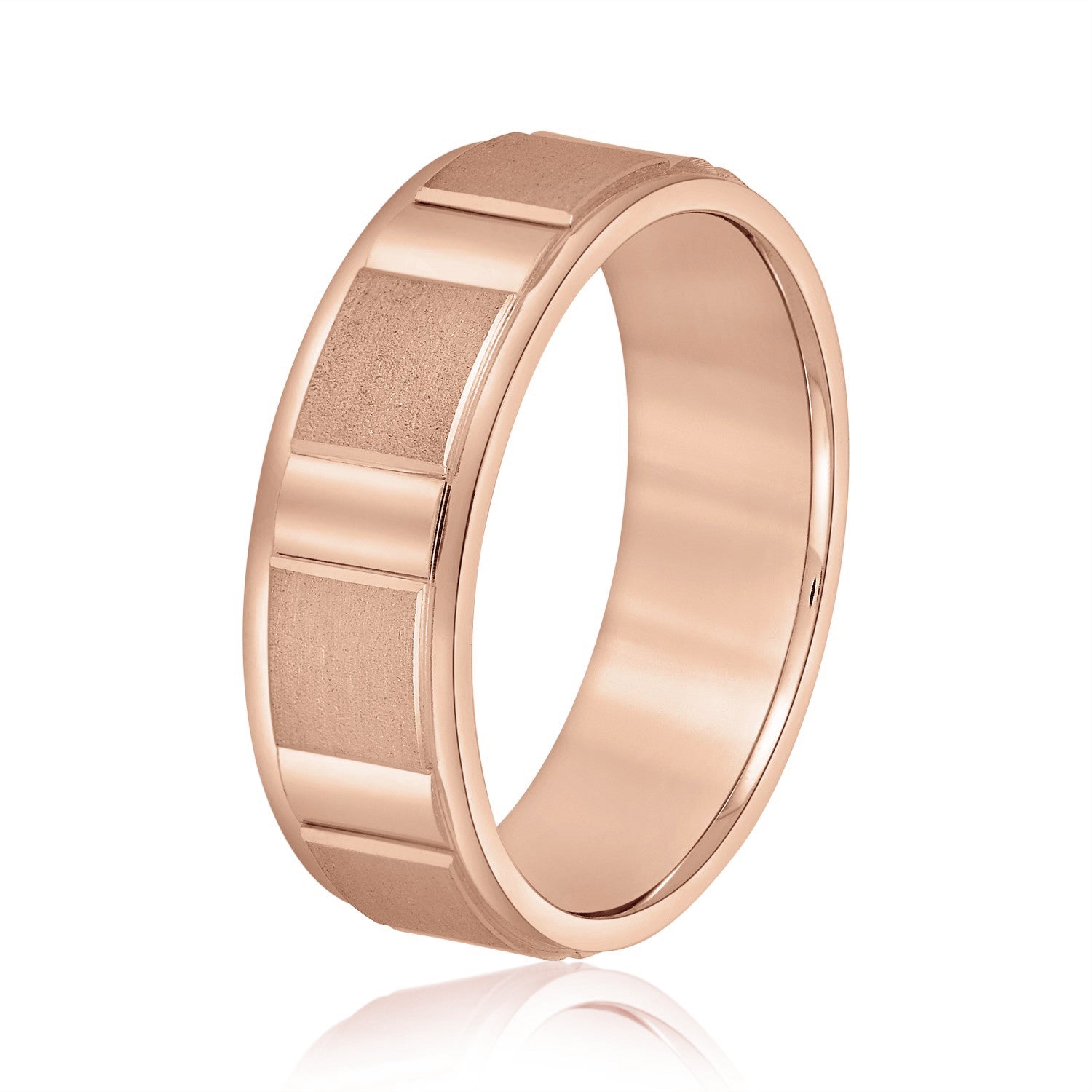 Men's Geometric Design Round Edge Band-VIRABYANI