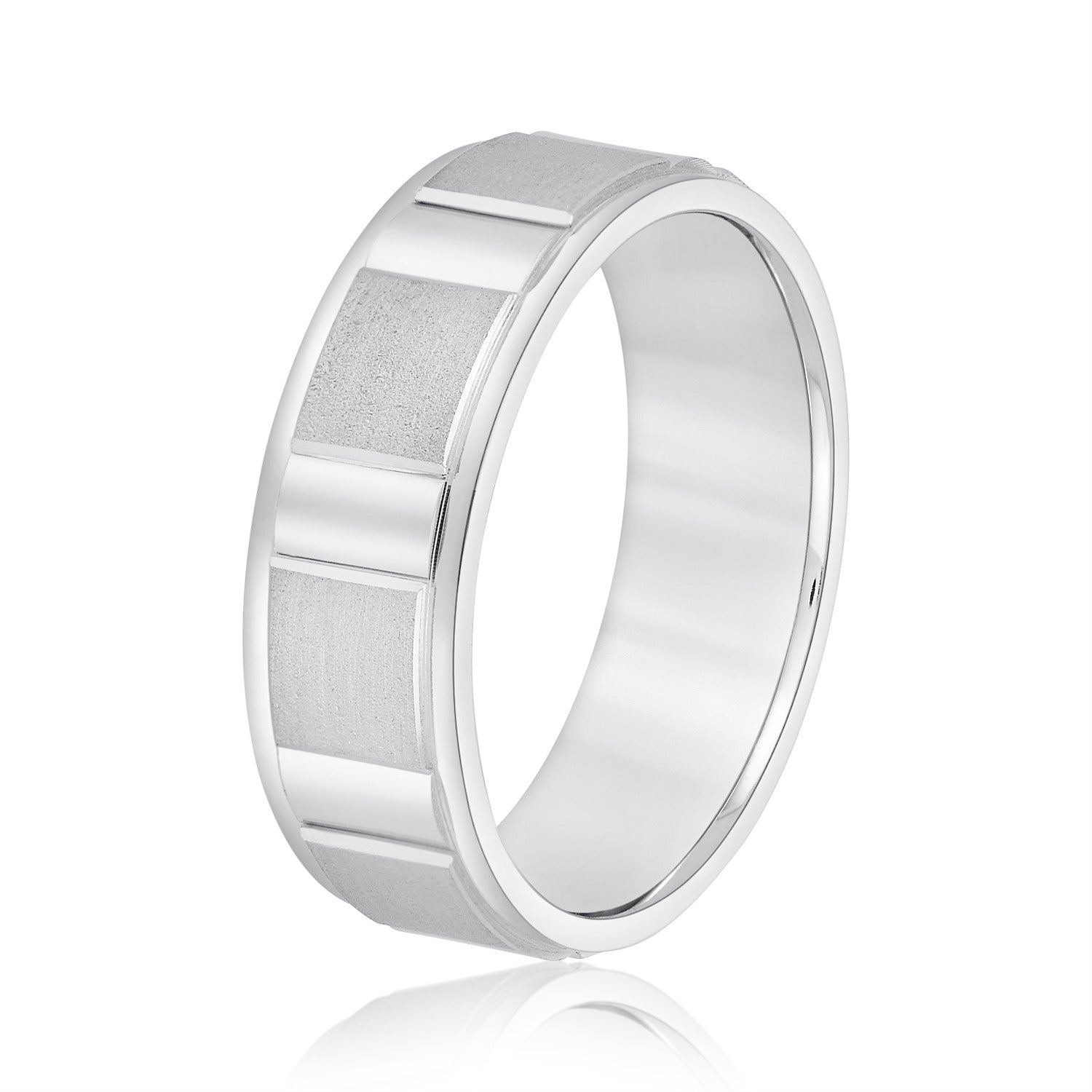 Men's Geometric Design Round Edge Band-VIRABYANI