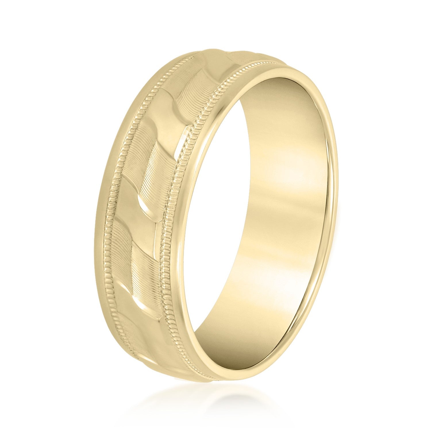 Men's Diagonal Waves Design Band-VIRABYANI