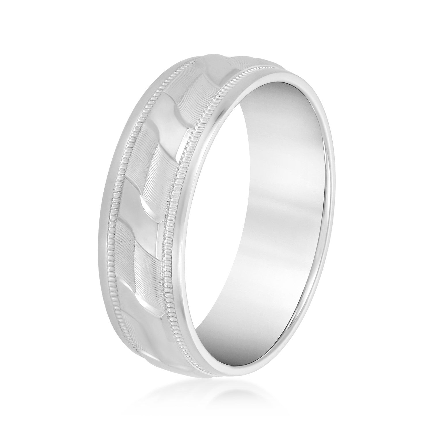 Men's Diagonal Waves Design Band-VIRABYANI