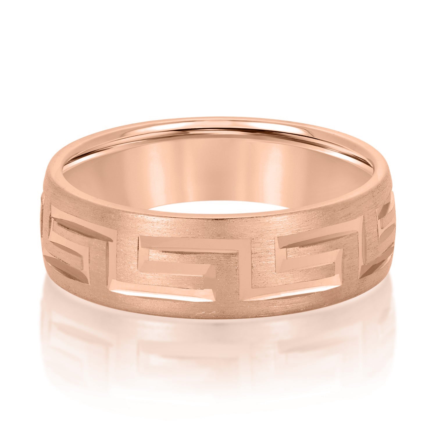 Men's Classic Greek Key Matte Band-VIRABYANI