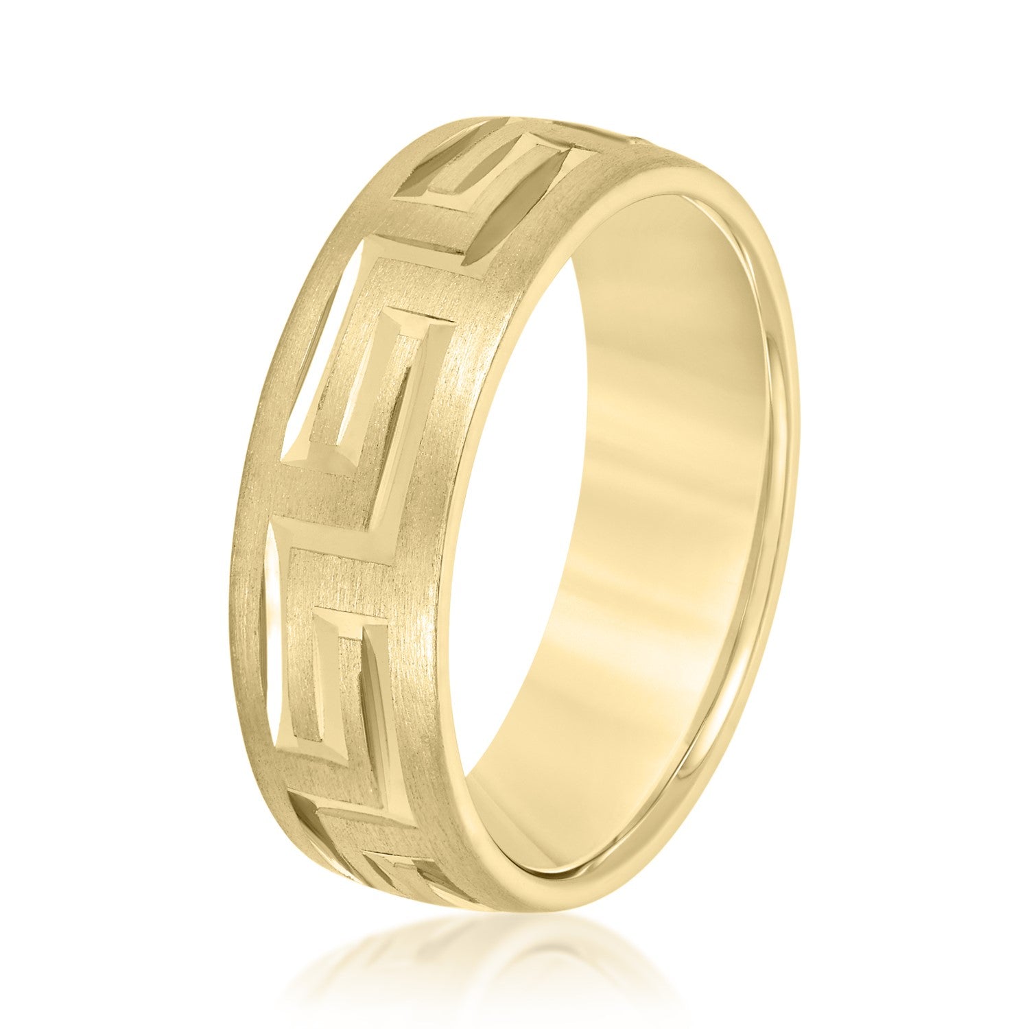 Men's Classic Greek Key Matte Band-VIRABYANI