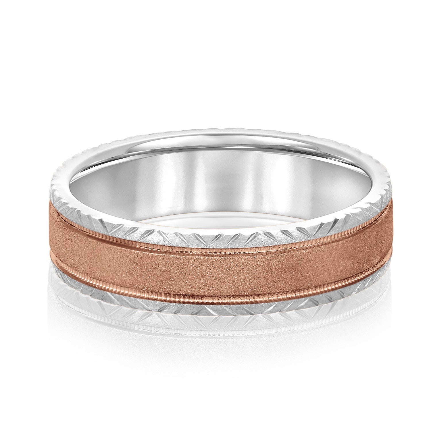 Men's Carved Edge Design Band-VIRABYANI