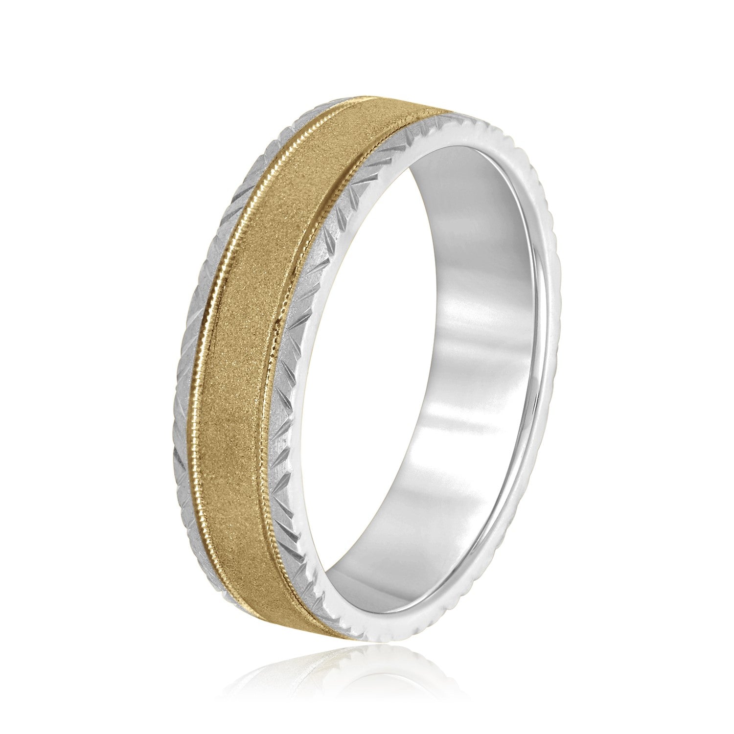 Men's Carved Edge Design Band-VIRABYANI