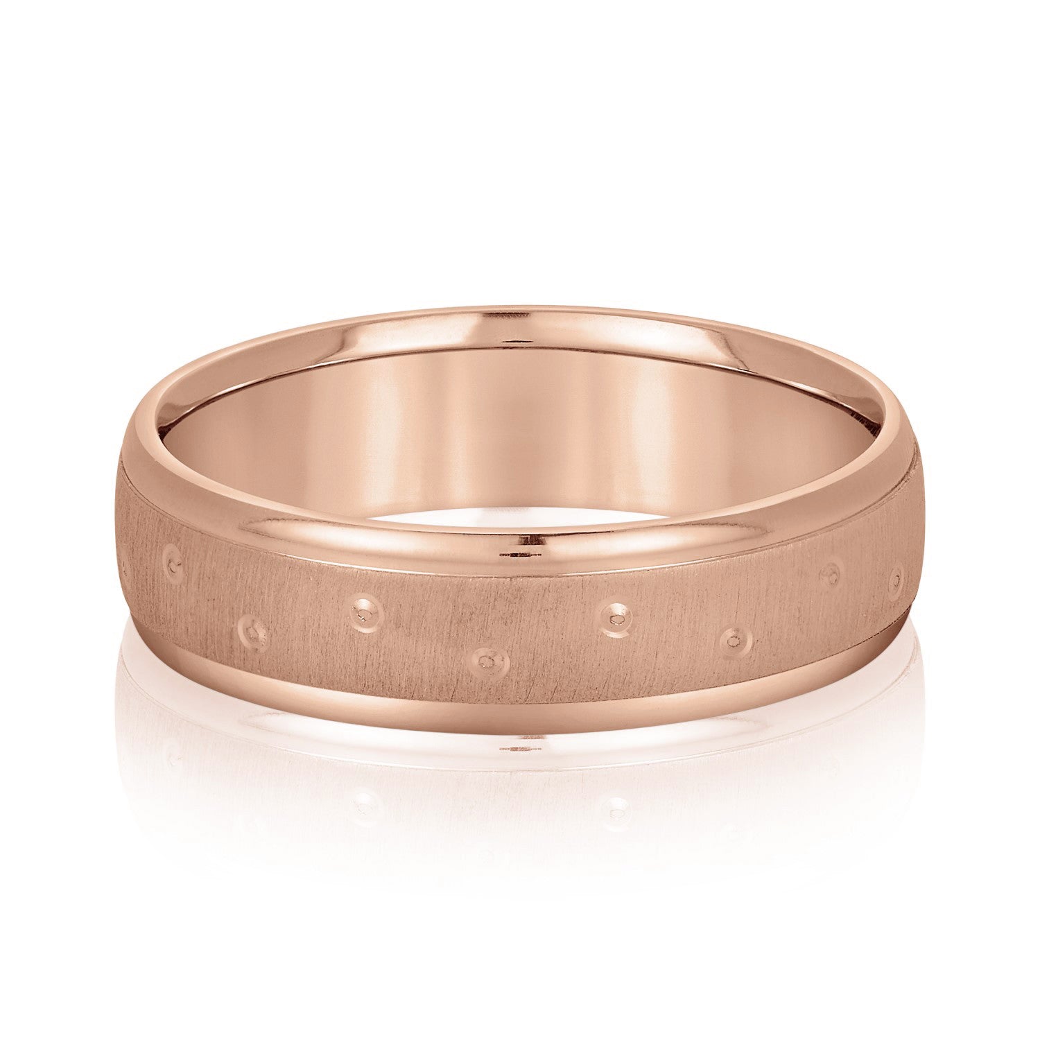 Men's Dots Pattern Wedding Band-VIRABYANI