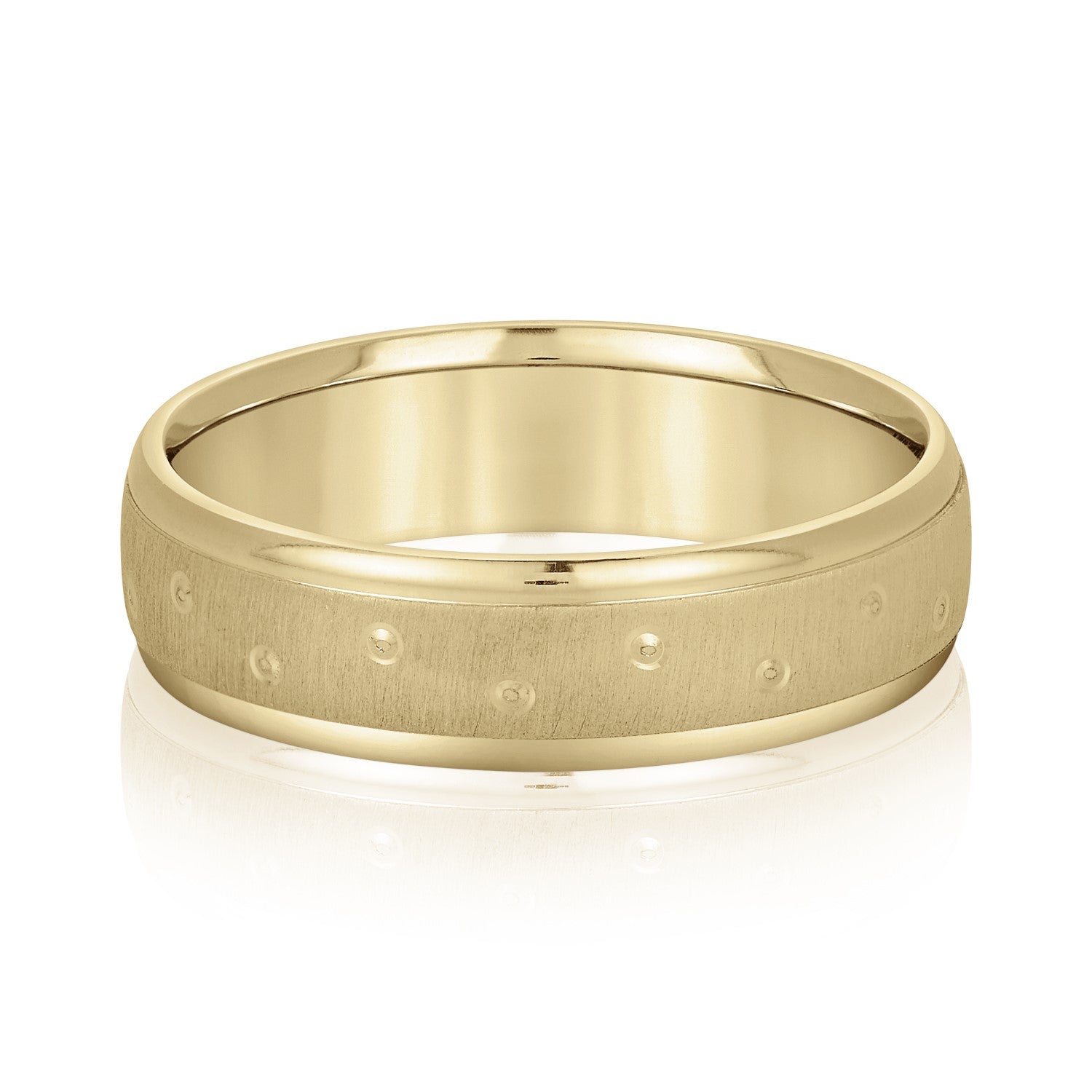 Men's Dots Pattern Wedding Band-VIRABYANI