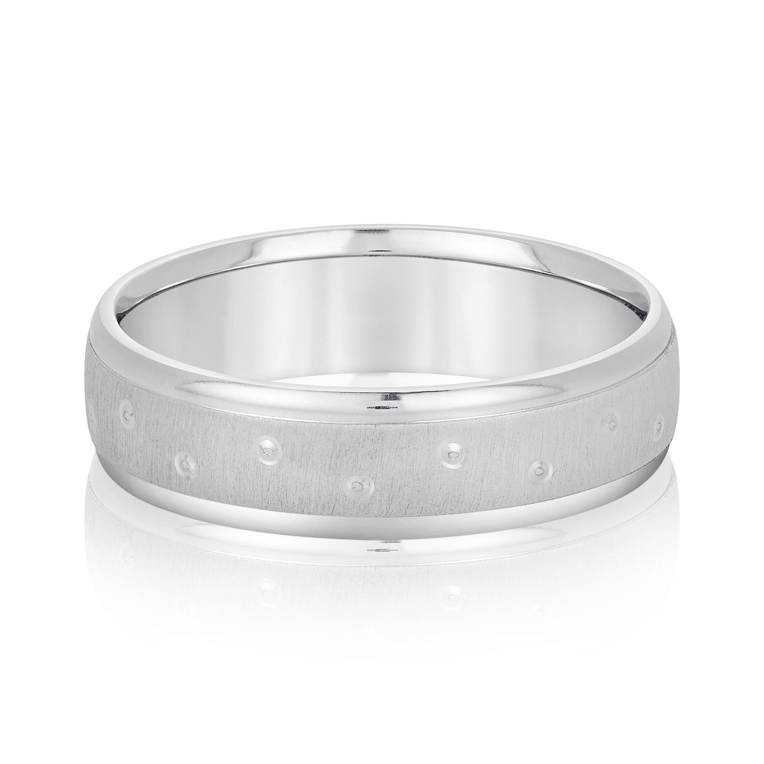 Men's Dots Pattern Wedding Band-VIRABYANI