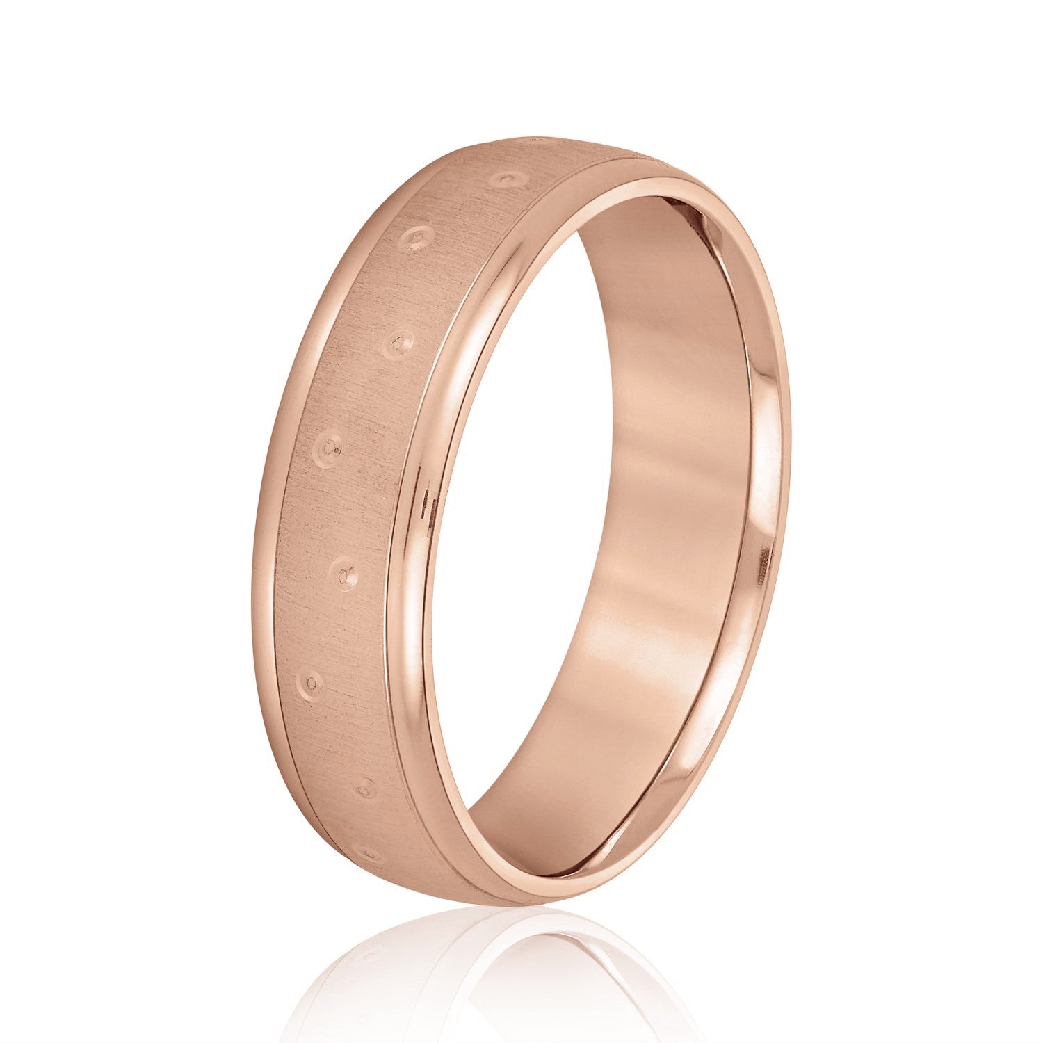 Men's Dots Pattern Wedding Band-VIRABYANI