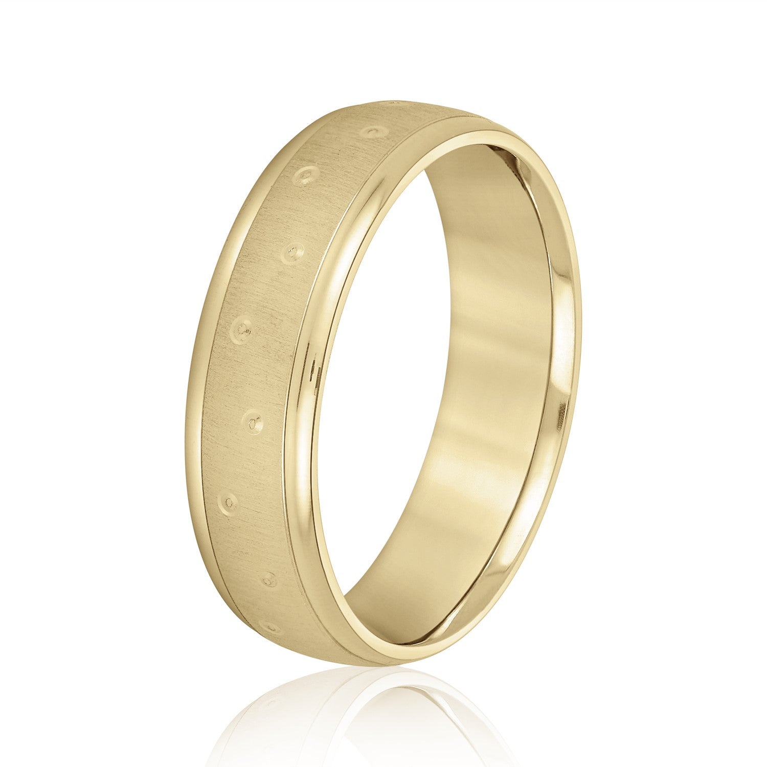 Men's Dots Pattern Wedding Band-VIRABYANI