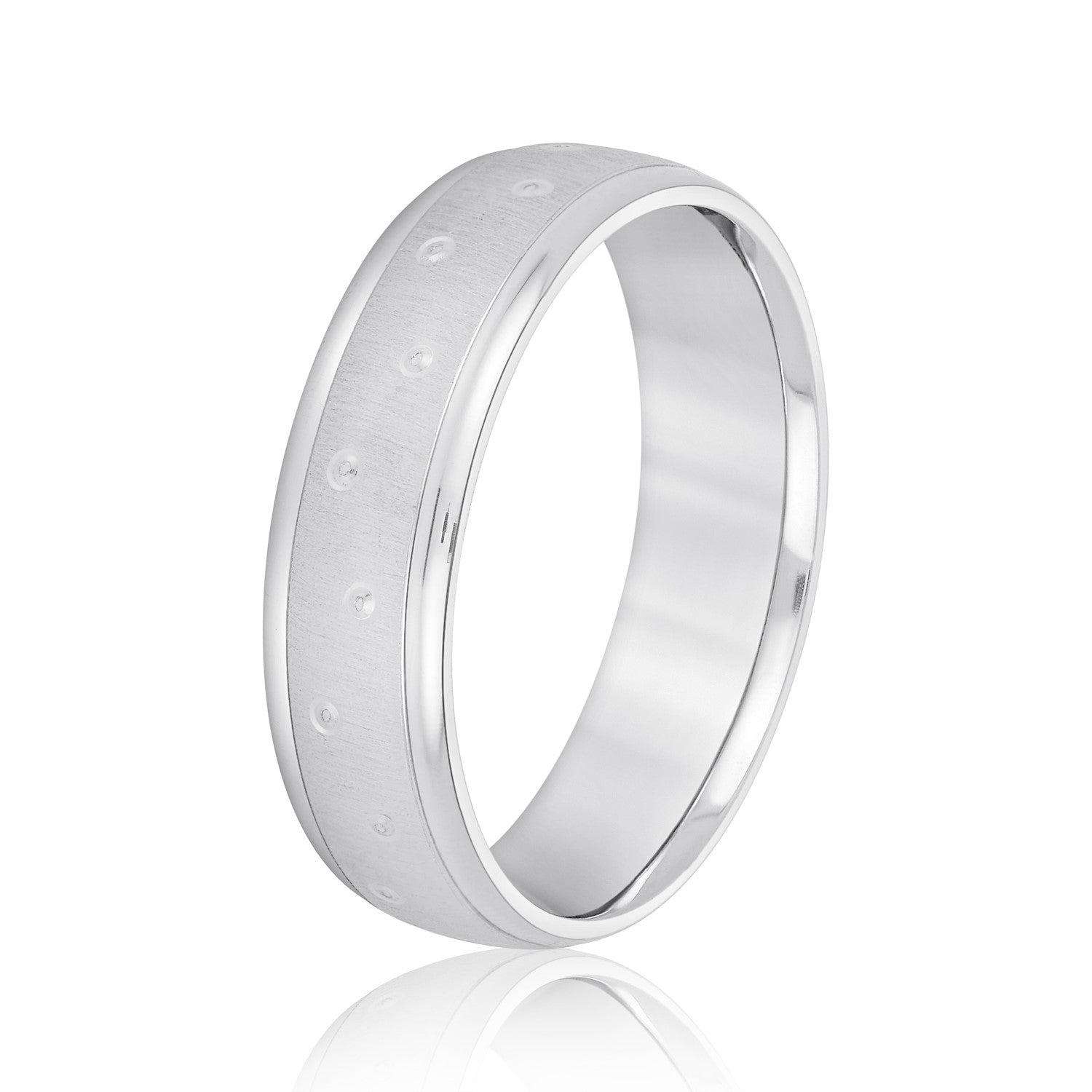 Men's Dots Pattern Wedding Band-VIRABYANI