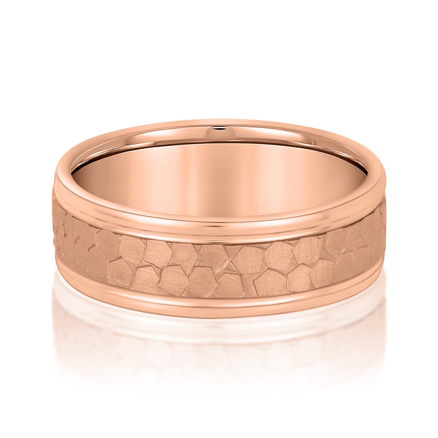 Men's Classic Flat Hammered Band-VIRABYANI