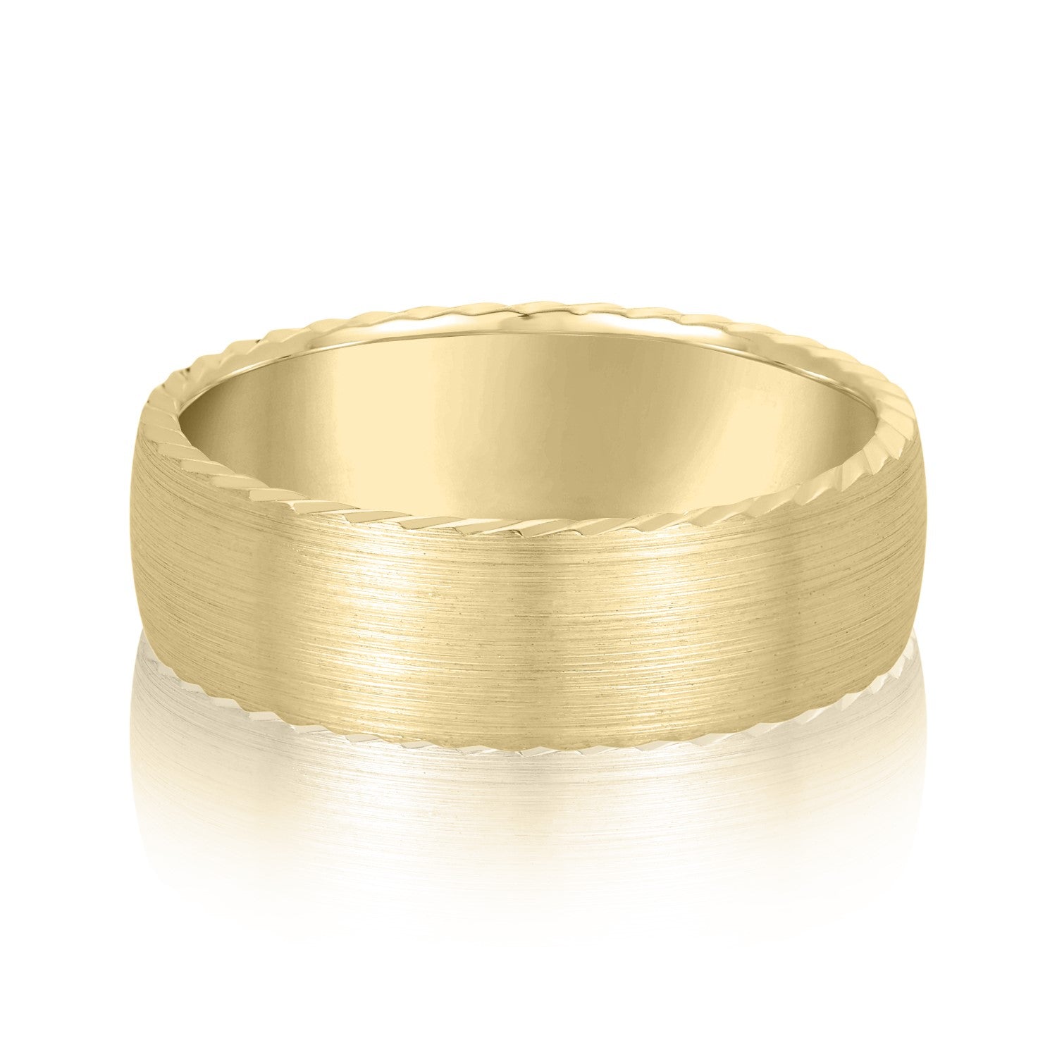 Men's Zig Zag Side Wedding Band-VIRABYANI