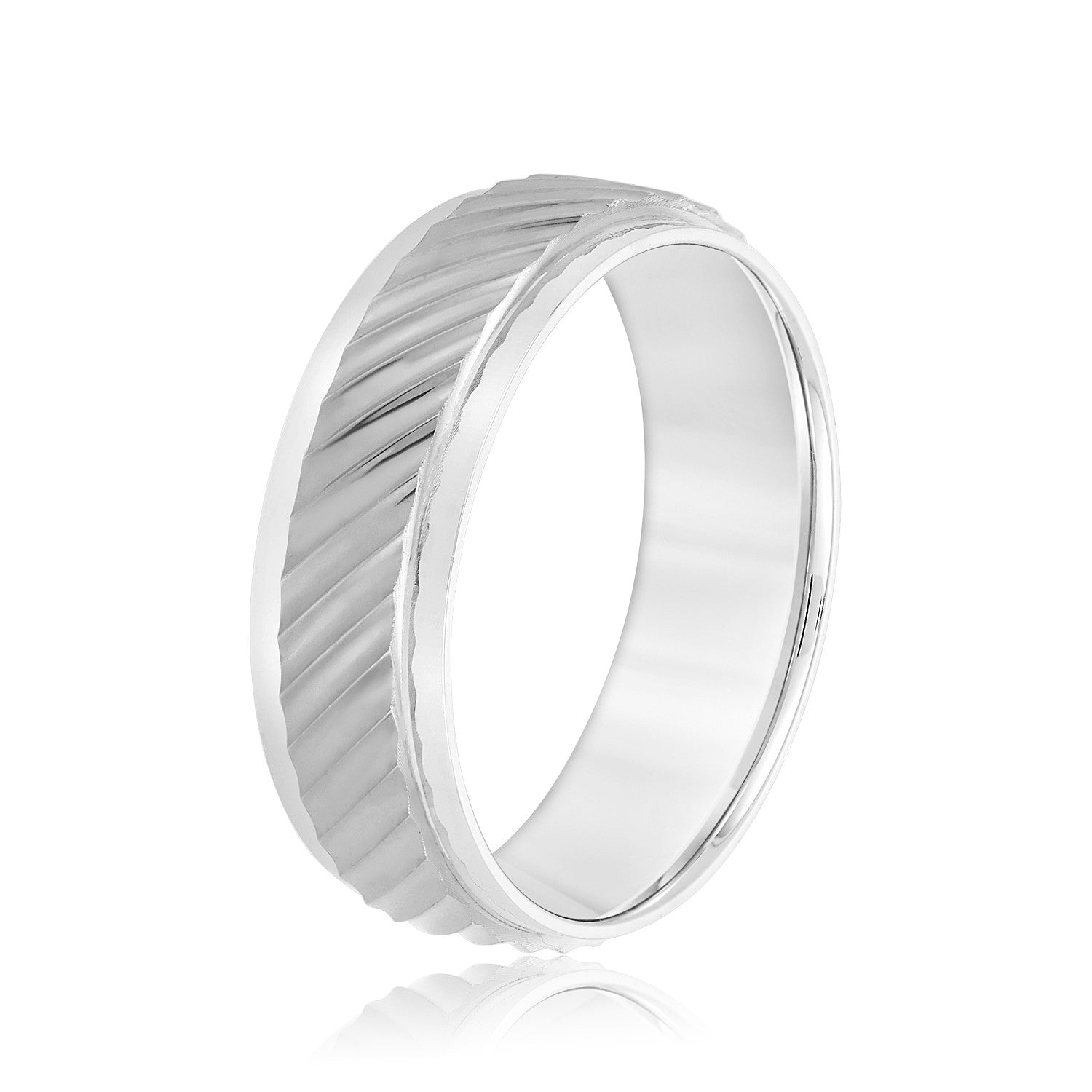 Slanting Lines Pattern Men's Band-VIRABYANI