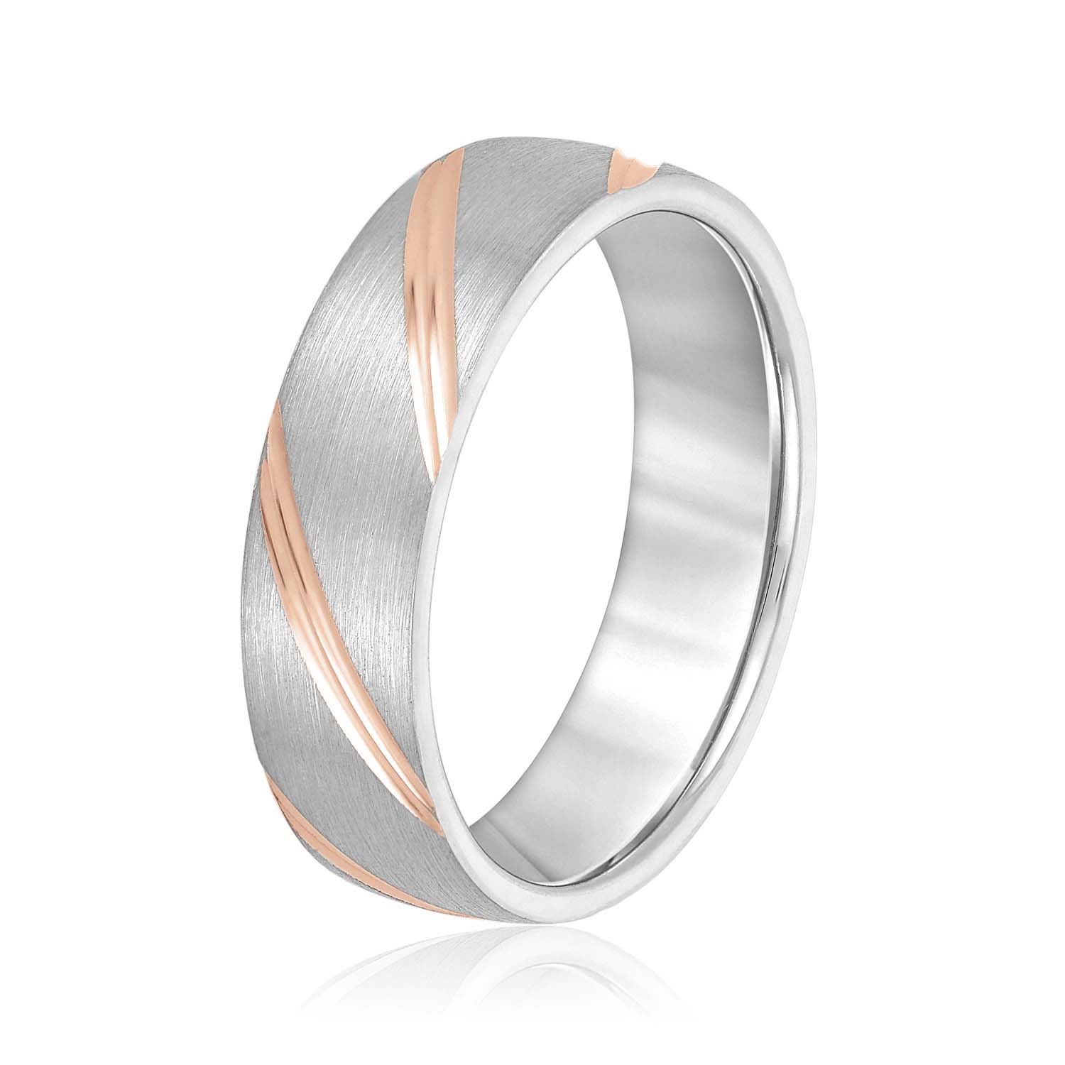 Grooves Engraved Men's Wedding Band-VIRABYANI