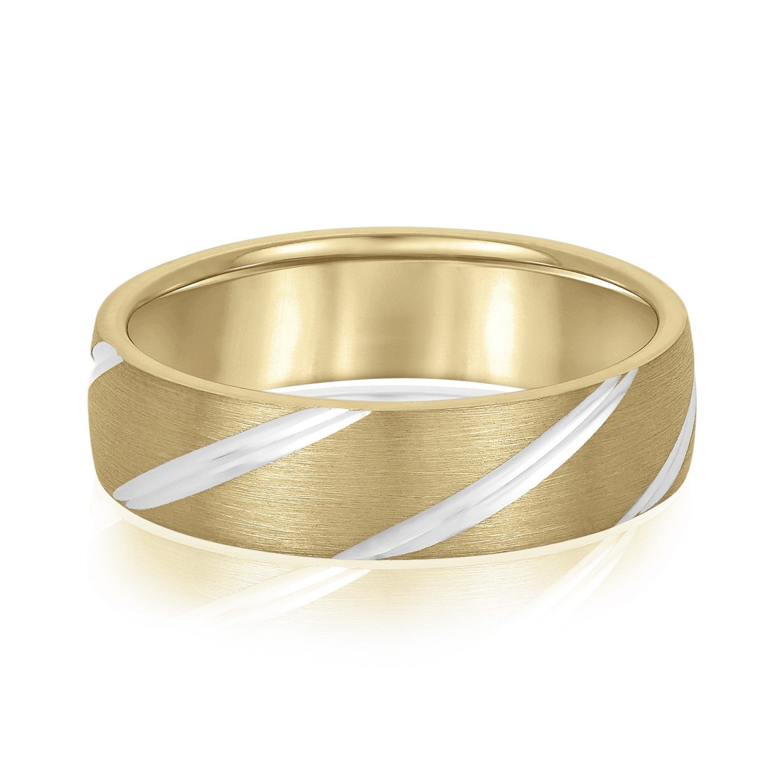 Grooves Engraved Men's Wedding Band-VIRABYANI