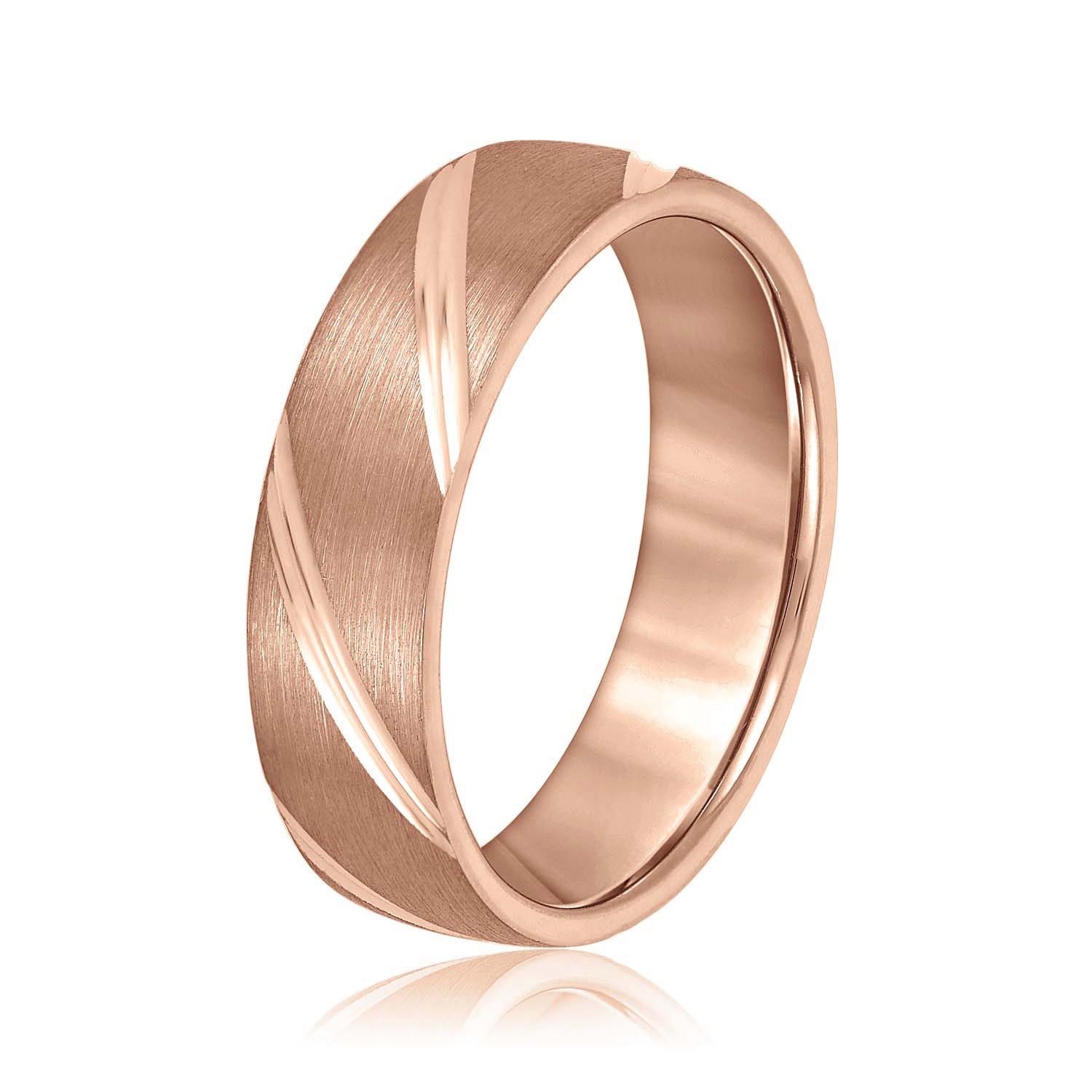 Grooves Engraved Men's Wedding Band-VIRABYANI