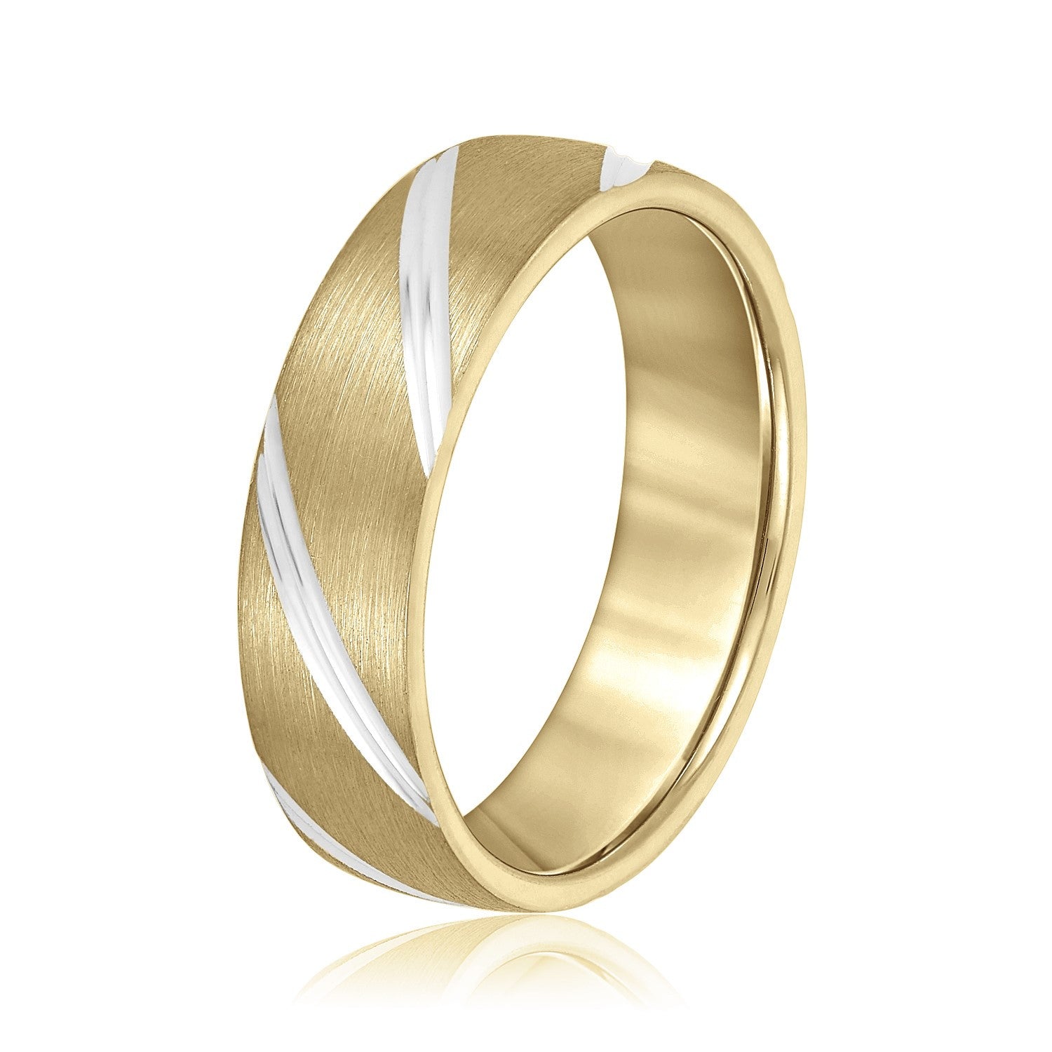 Grooves Engraved Men's Wedding Band-VIRABYANI