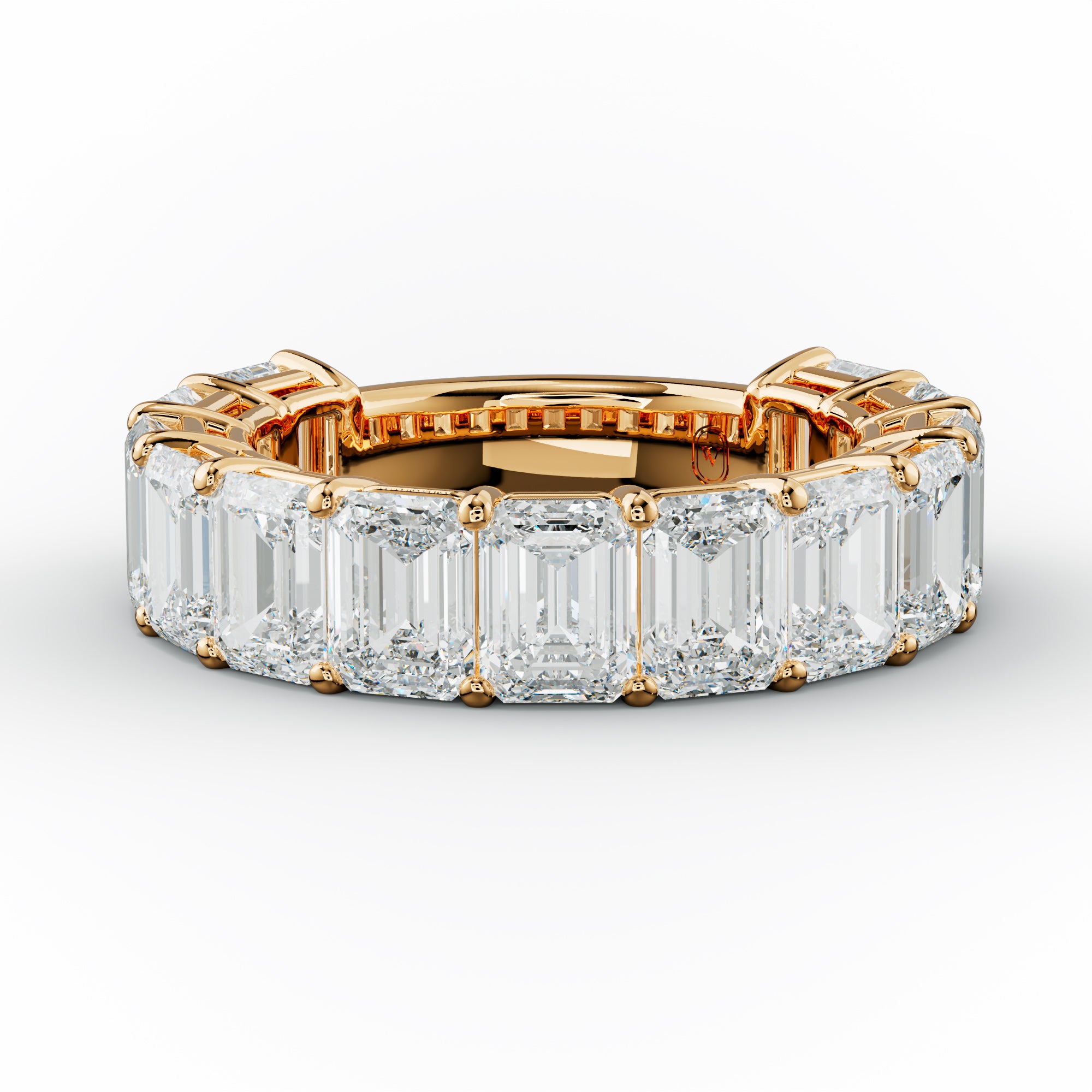 7.0 Carat Emerald Diamond Anniversary Band