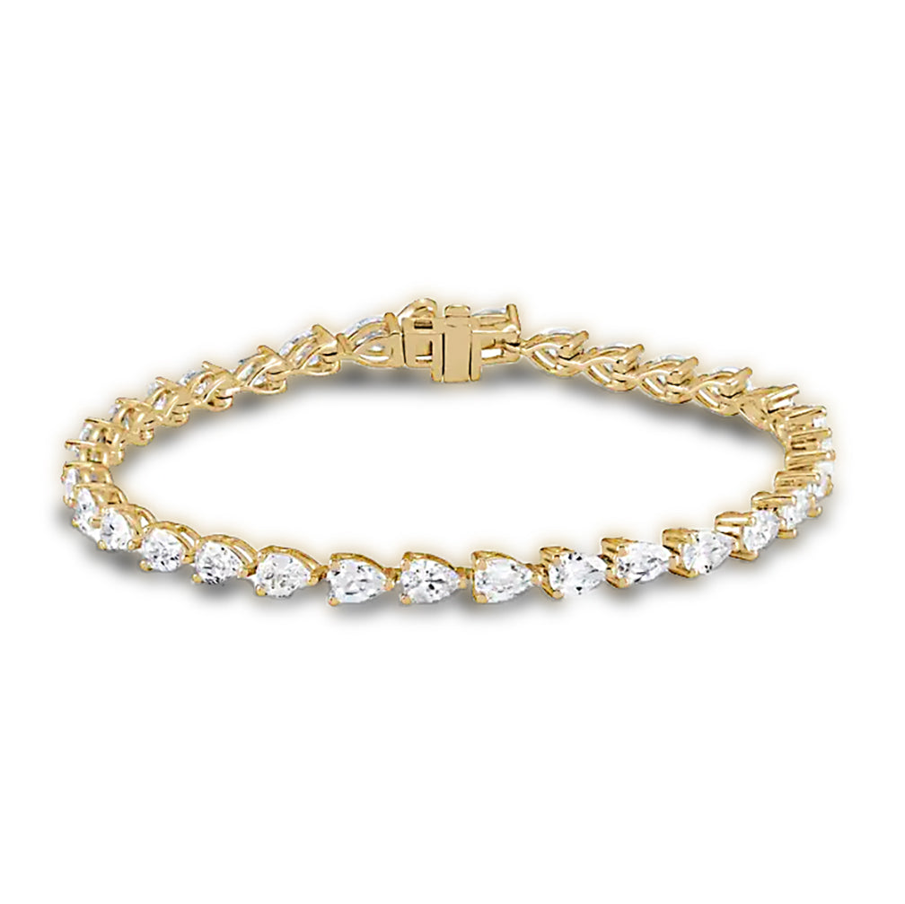 6.5 ct. Pear Shape Diamond Tennis Bracelet-VIRABYANI