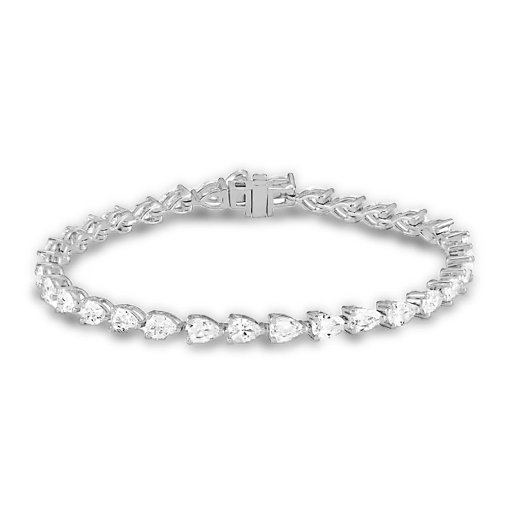 6.5 ct. Pear Shape Diamond Tennis Bracelet-VIRABYANI