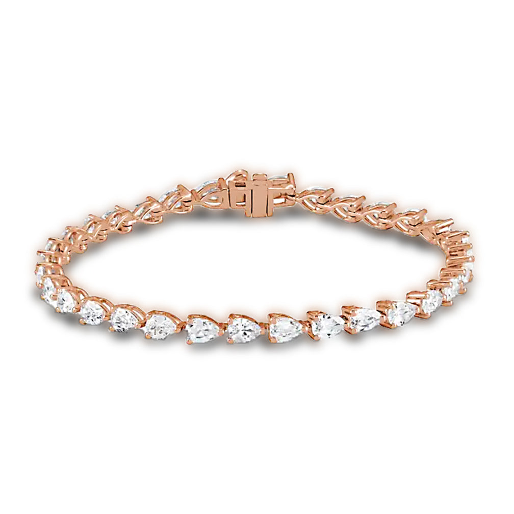 6.5 ct. Pear Shape Diamond Tennis Bracelet-VIRABYANI
