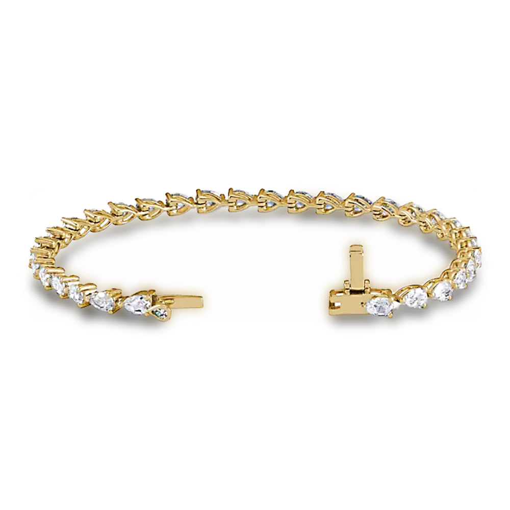 6.5 ct. Pear Shape Diamond Tennis Bracelet-VIRABYANI
