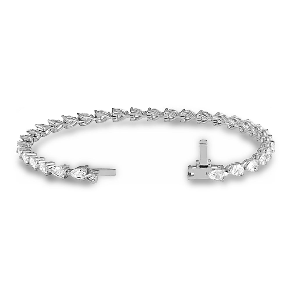 6.5 ct. Pear Shape Diamond Tennis Bracelet-VIRABYANI