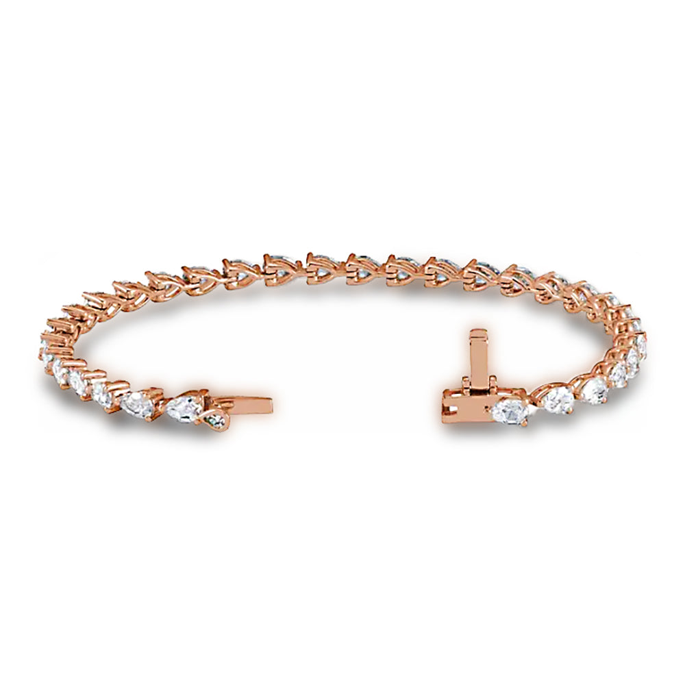 6.5 ct. Pear Shape Diamond Tennis Bracelet-VIRABYANI
