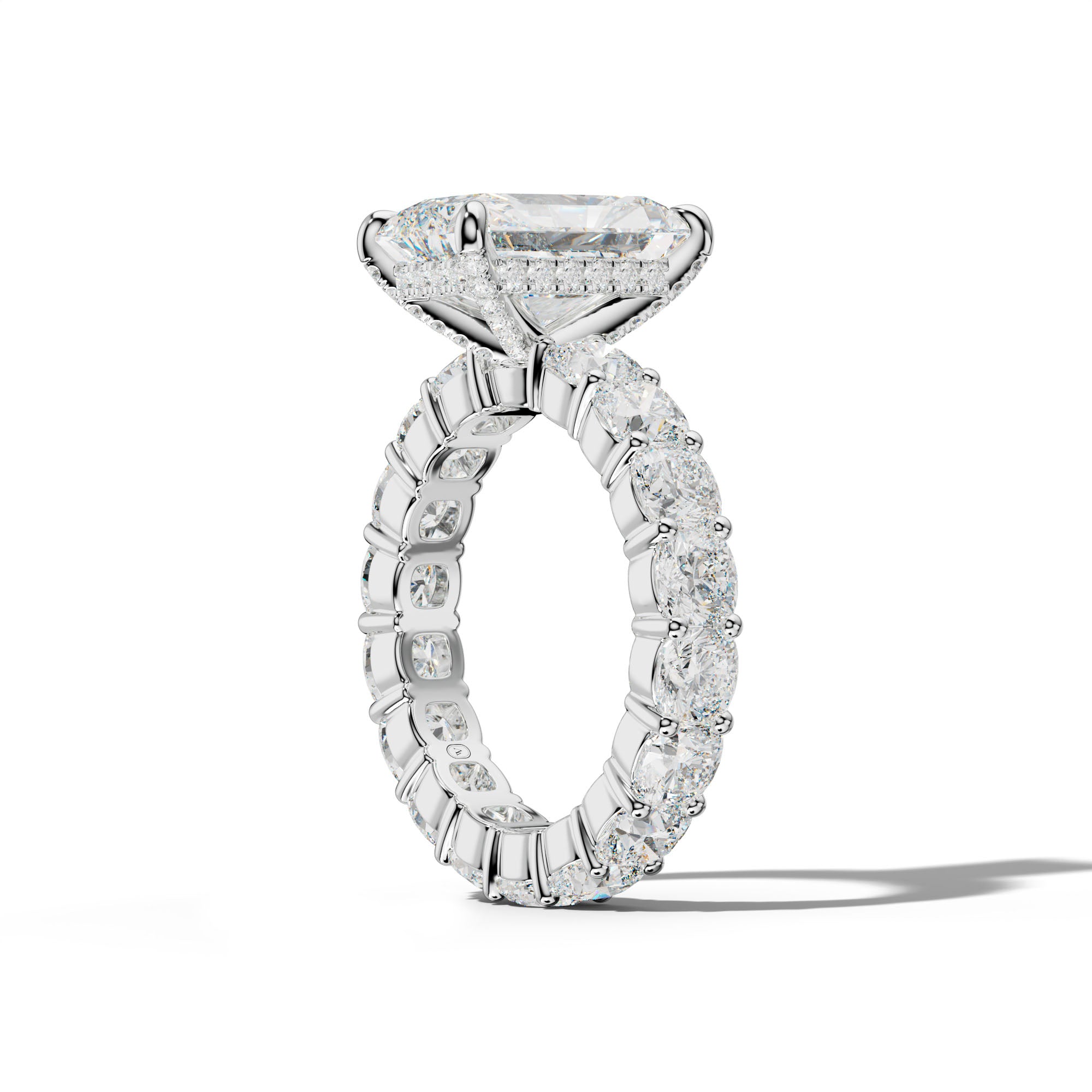 Teagan Radiant Diamond Engagement Ring With Cushion Side Stones