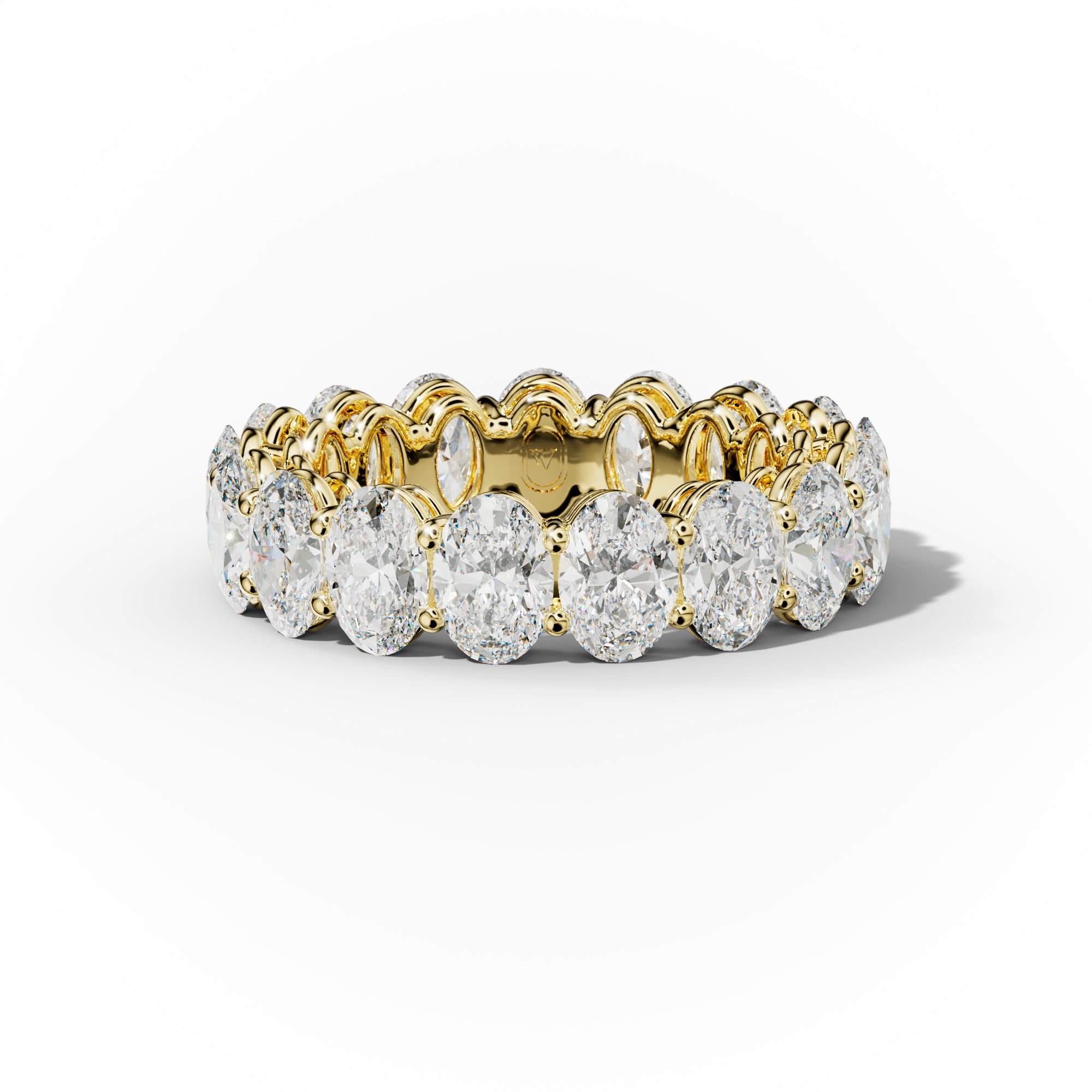 6.0 Carat Oval Cut Diamond Eternity Band Shared Prong