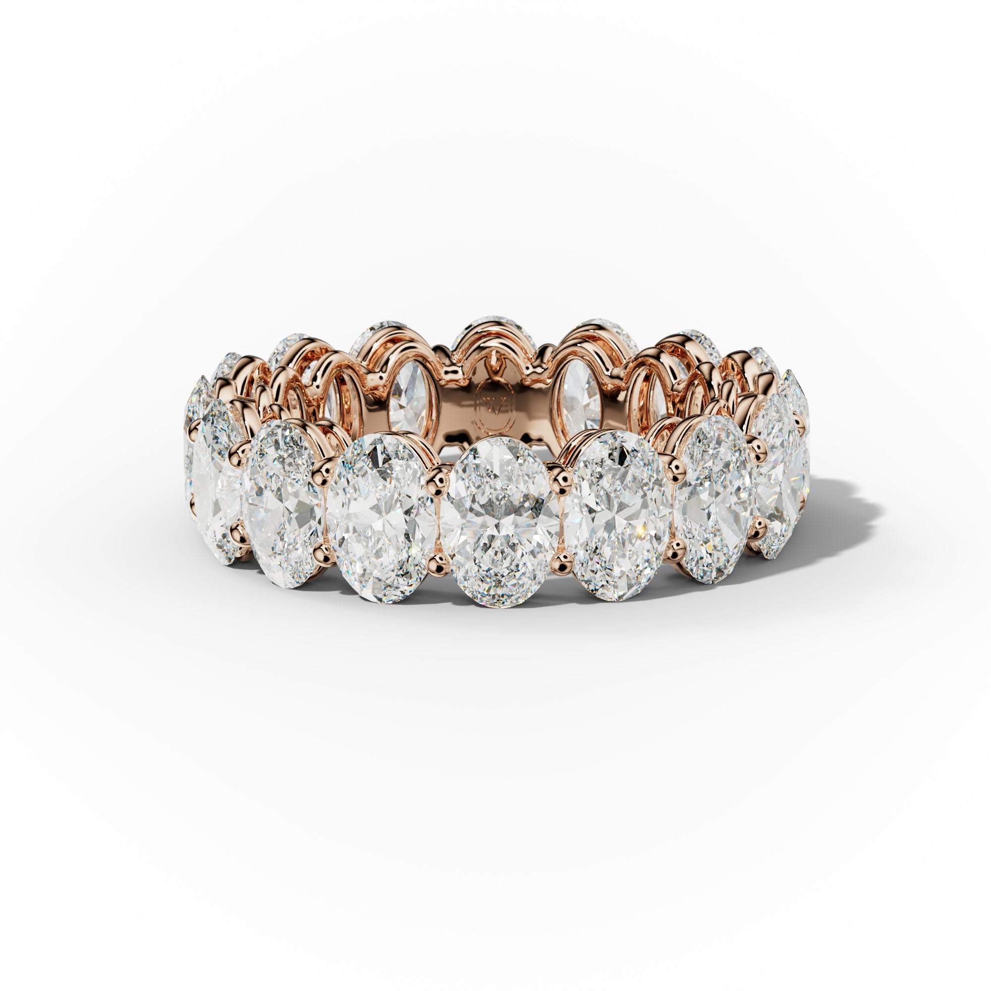 7.0 Carat Oval Cut Diamond Eternity Band Shared Prong