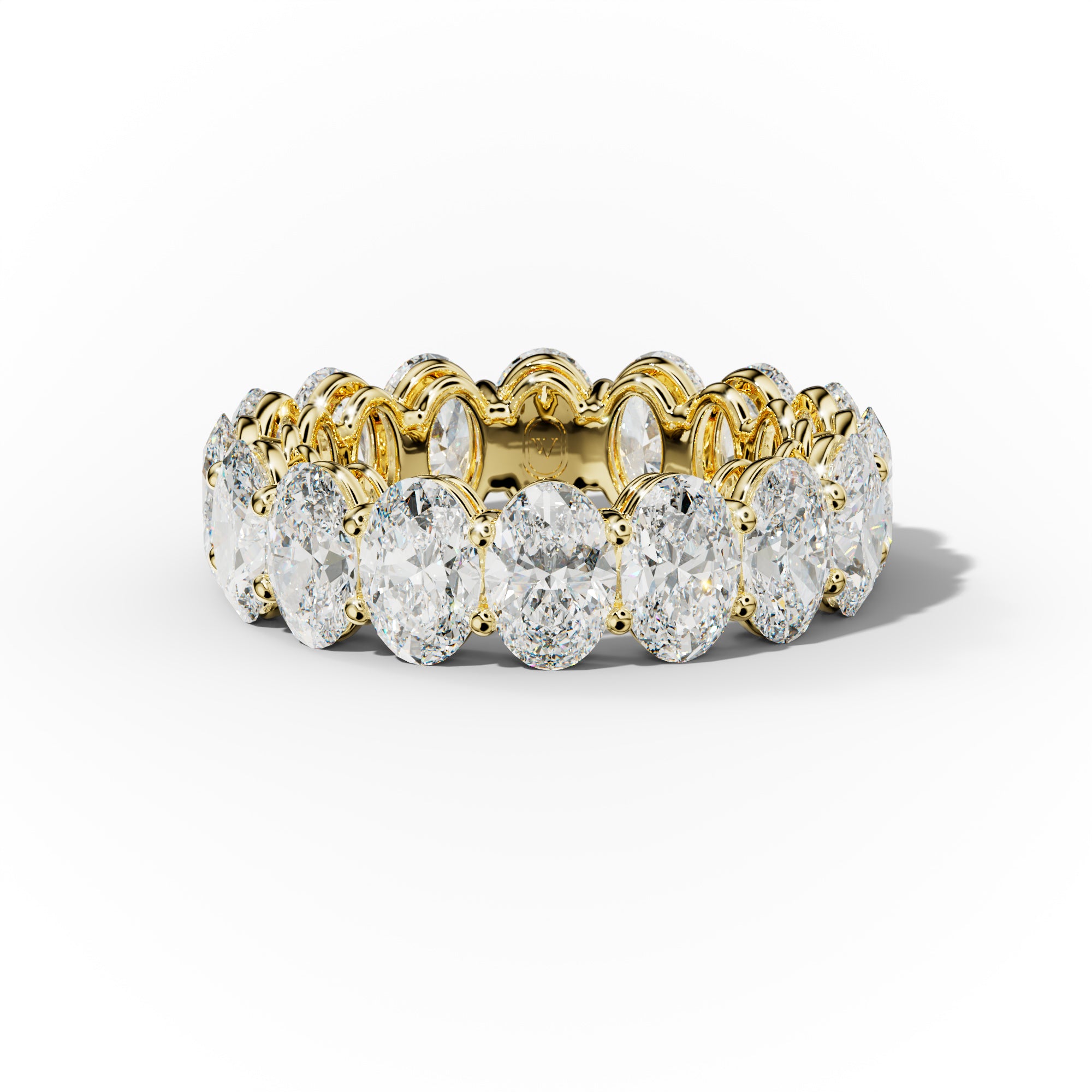 7.0 Carat Oval Cut Diamond Eternity Band Shared Prong