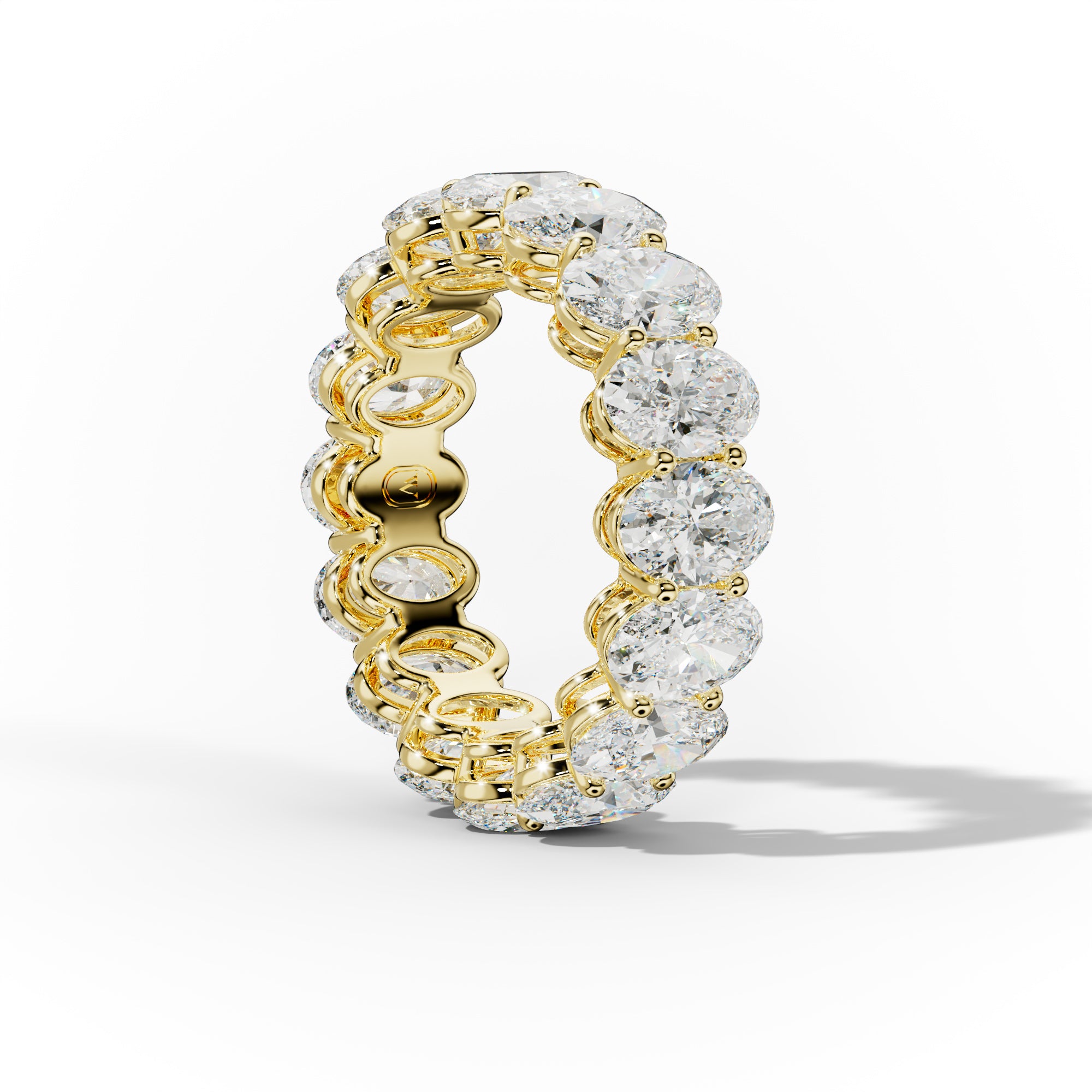 7.0 Carat Oval Cut Diamond Eternity Band Shared Prong