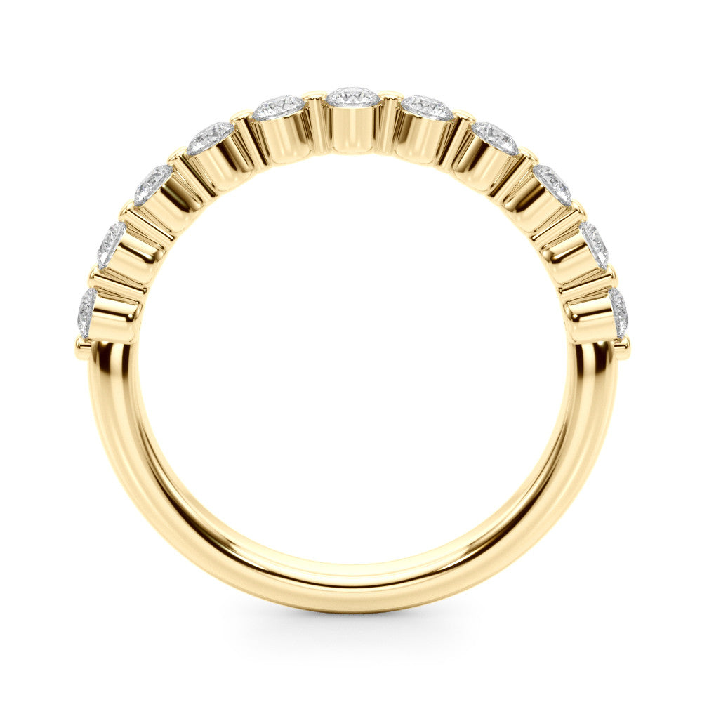 Floating Design 0.4 ct. Round Diamond Wedding Ring-VIRABYANI