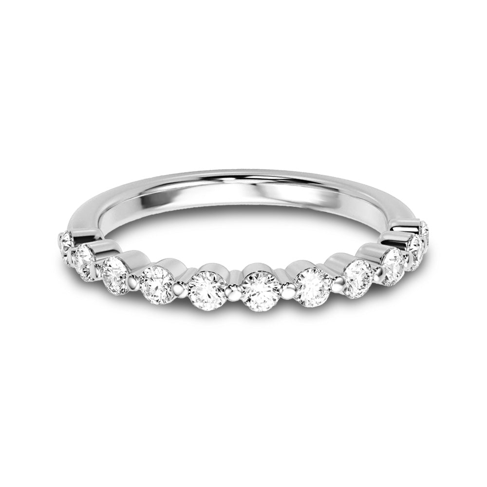 Floating Design 0.4 ct. Round Diamond Wedding Ring-VIRABYANI