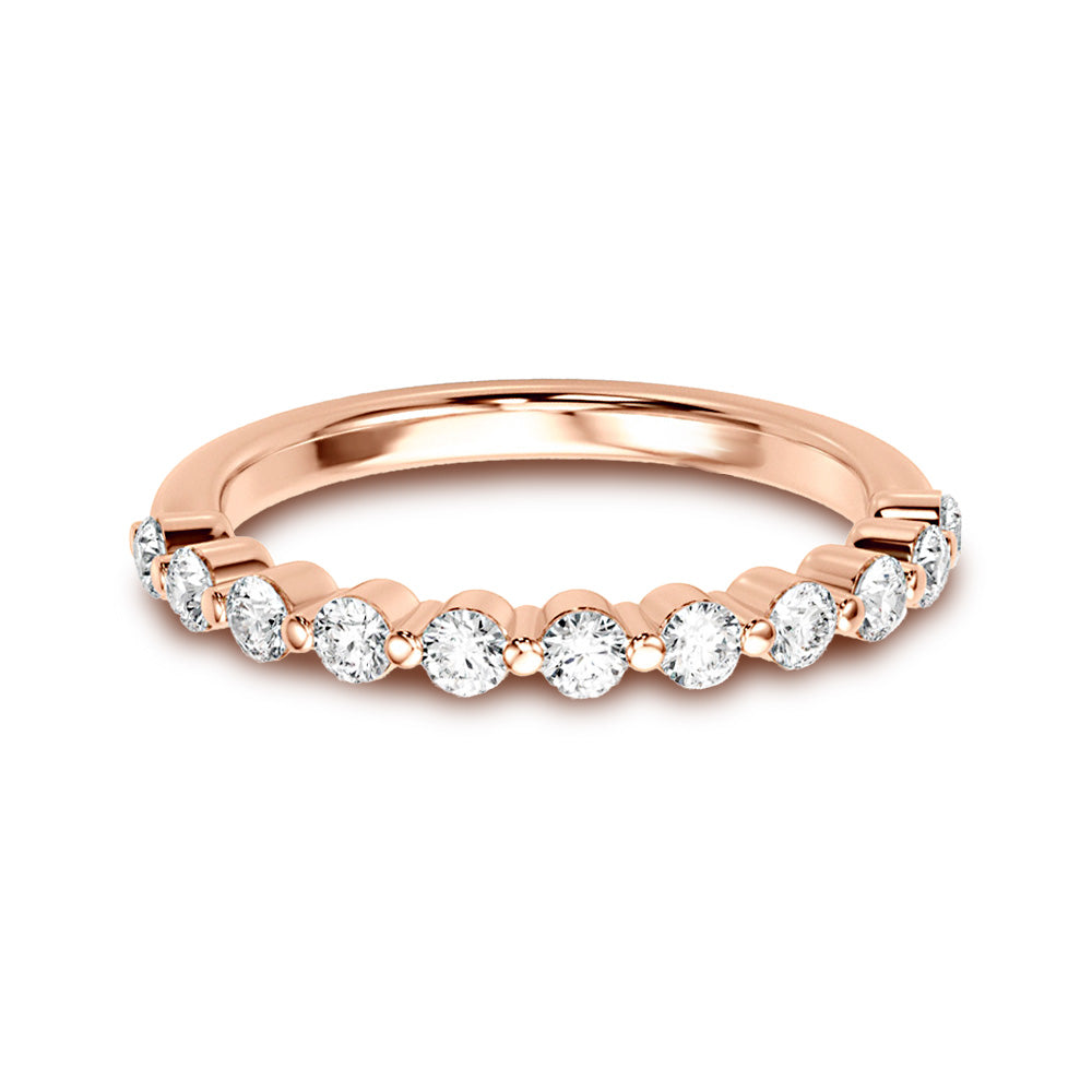 Floating Design 0.4 ct. Round Diamond Wedding Ring-VIRABYANI