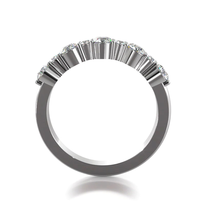 0.61 ct. Round Diamond Wedding Band-VIRABYANI