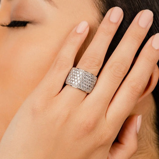 3.13 ct Round Diamond Wedding Band-VIRABYANI