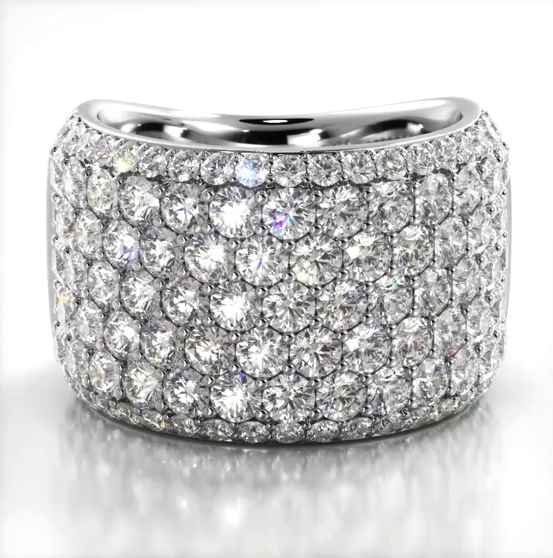 3.13 ct Round Diamond Wedding Band-VIRABYANI