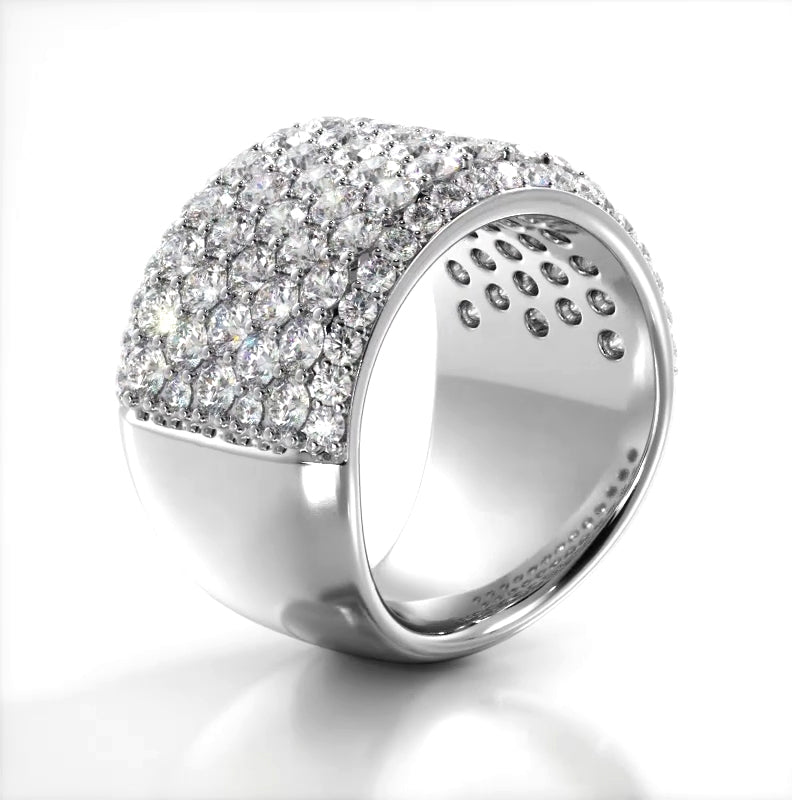 3.13 ct Round Diamond Wedding Band-VIRABYANI