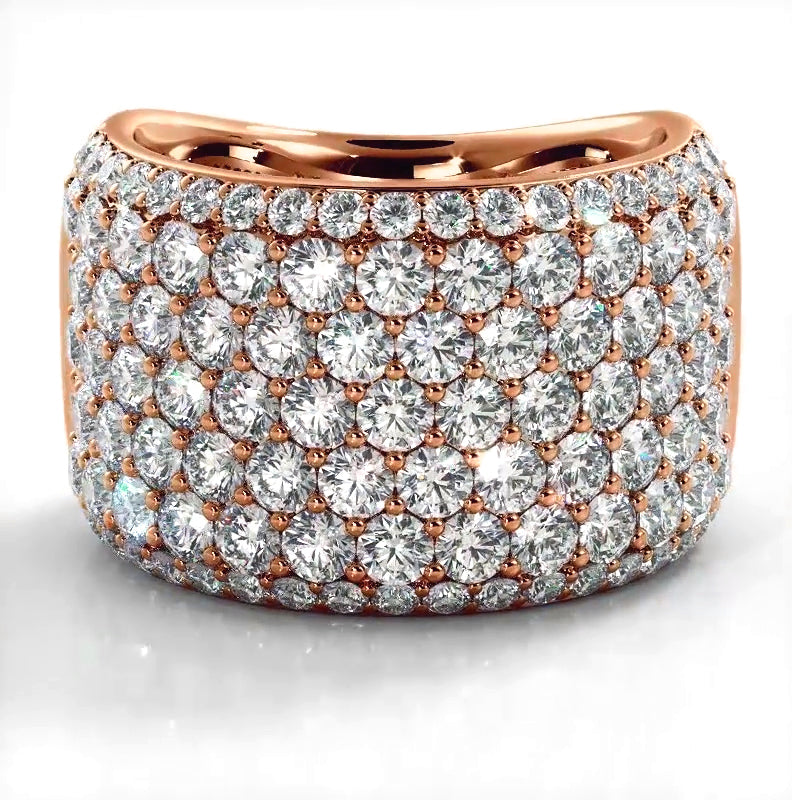 3.13 ct Round Diamond Wedding Band-VIRABYANI