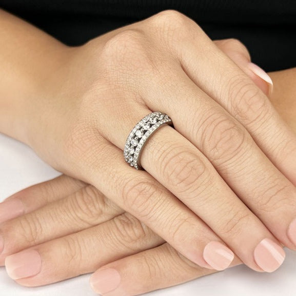 1.03 ct. Round Diamond Wedding Band-VIRABYANI