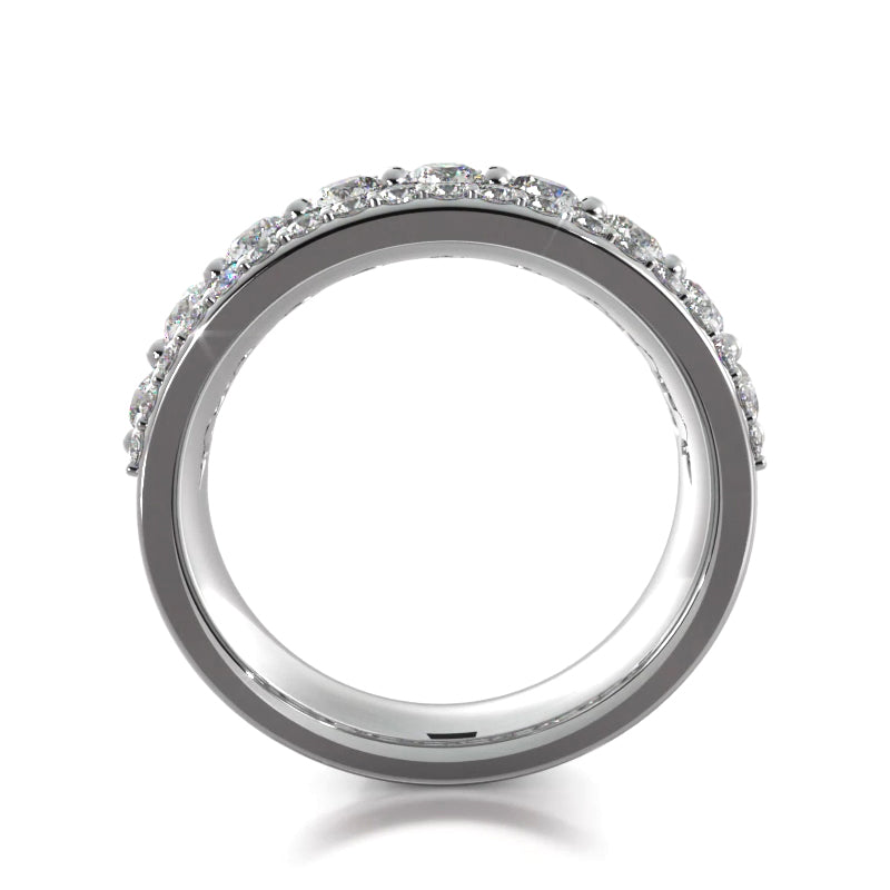 1.03 ct. Round Diamond Wedding Band-VIRABYANI